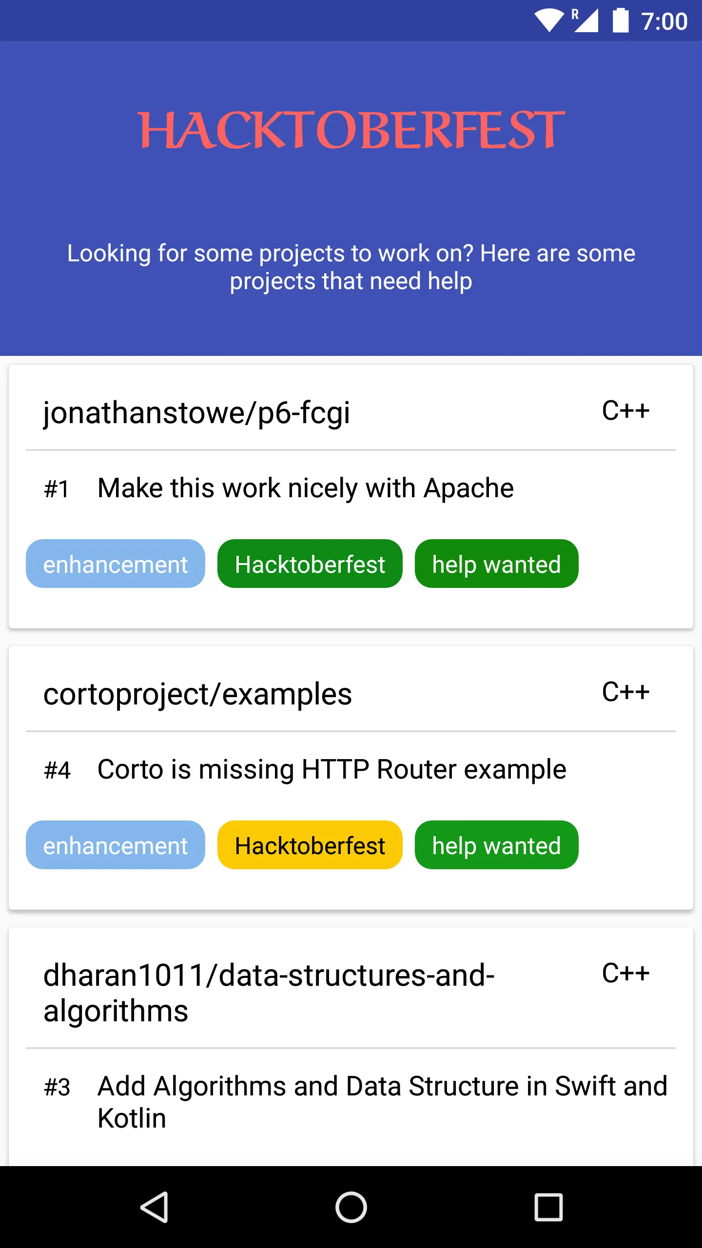 Checker for Hacktoberfest (Uno | Indus Appstore | Screenshot