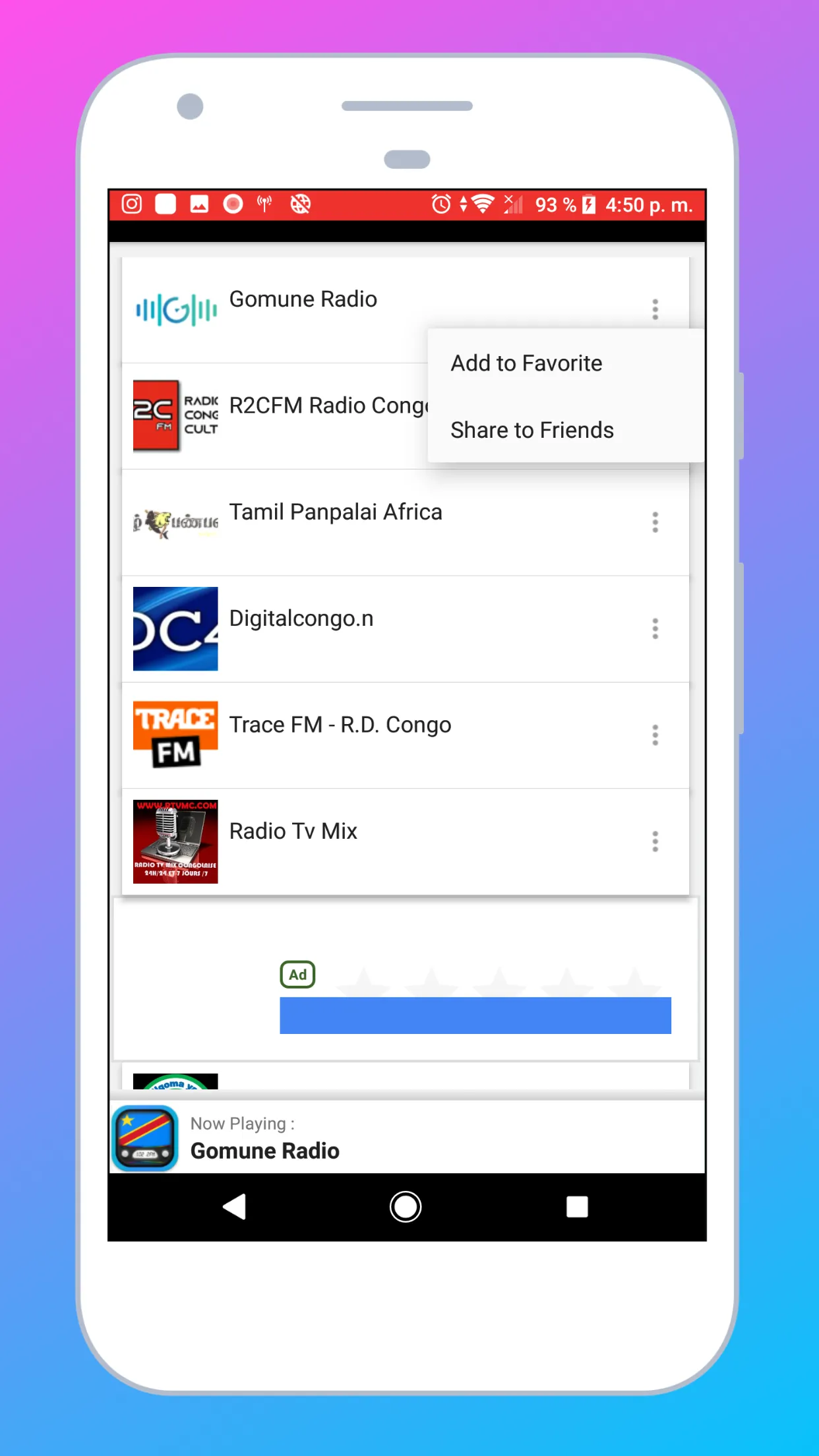 Radio Democratic Congo Online | Indus Appstore | Screenshot