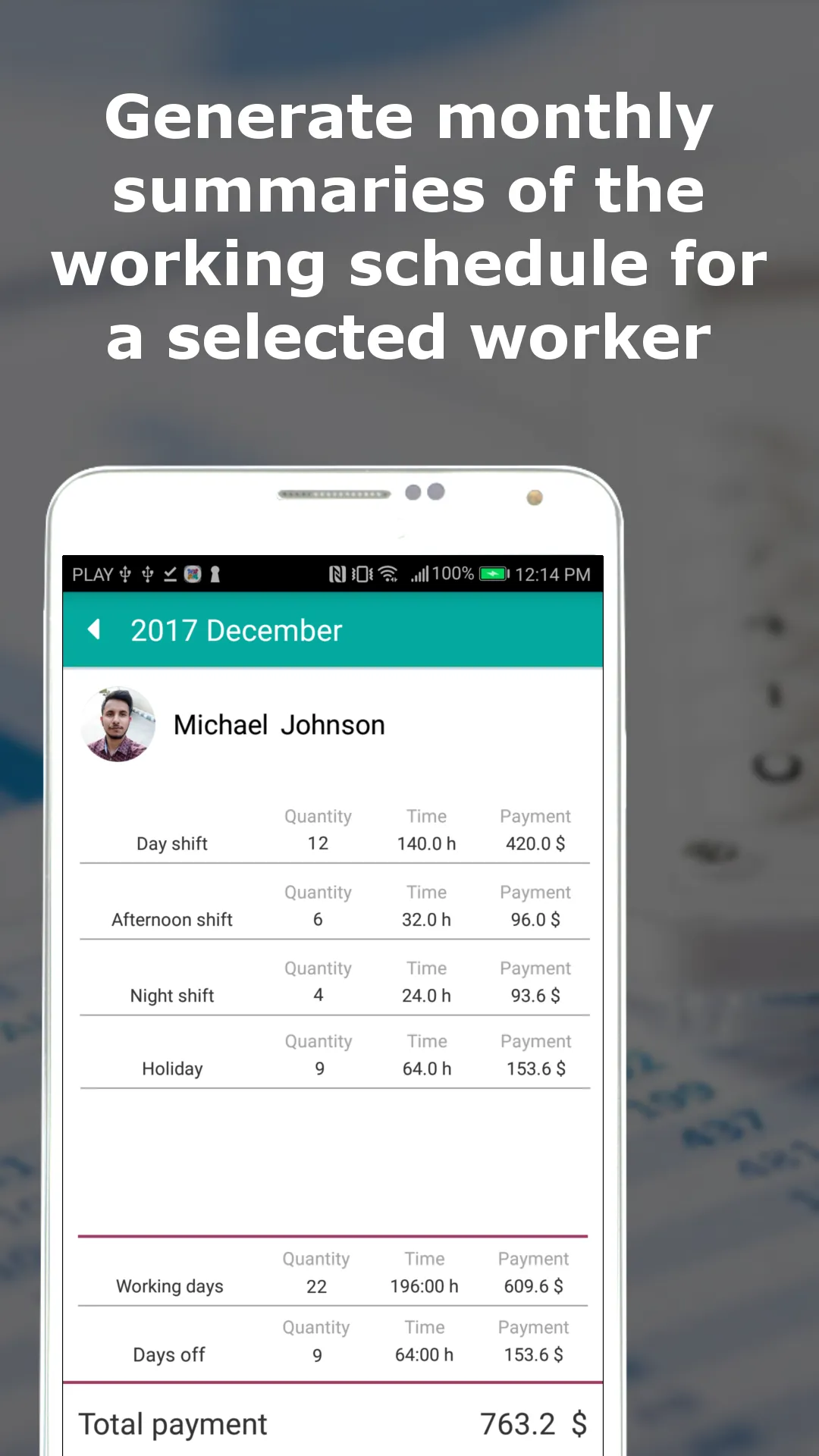 Timesheet, work log -Worker 24 | Indus Appstore | Screenshot
