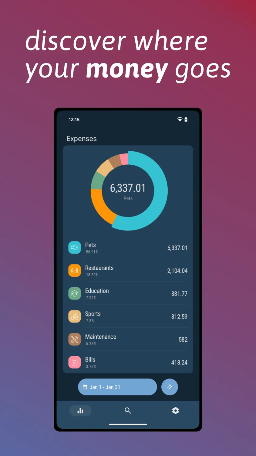 Just Expenses: Track & Manage | Indus Appstore | Screenshot