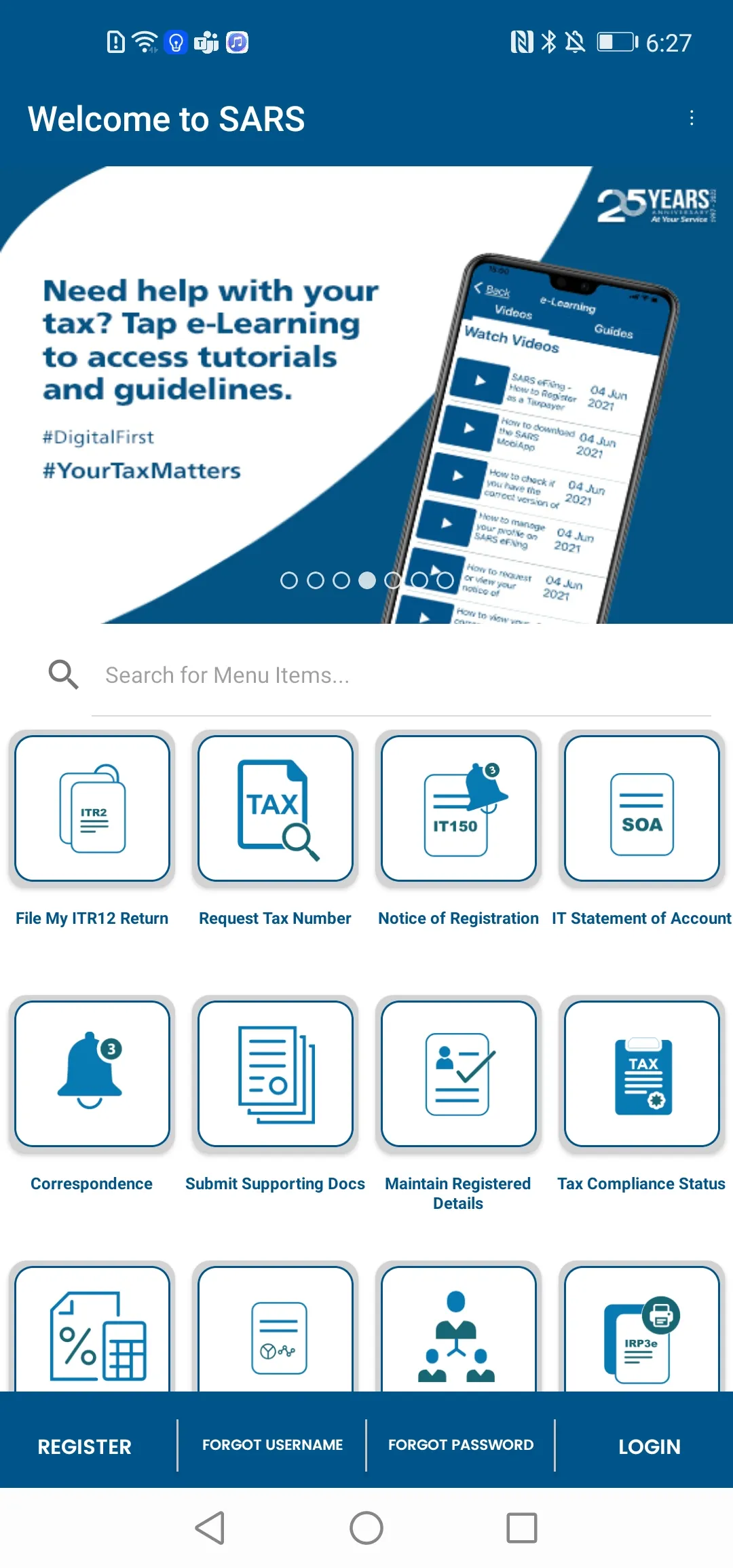 SARS Mobile eFiling | Indus Appstore | Screenshot