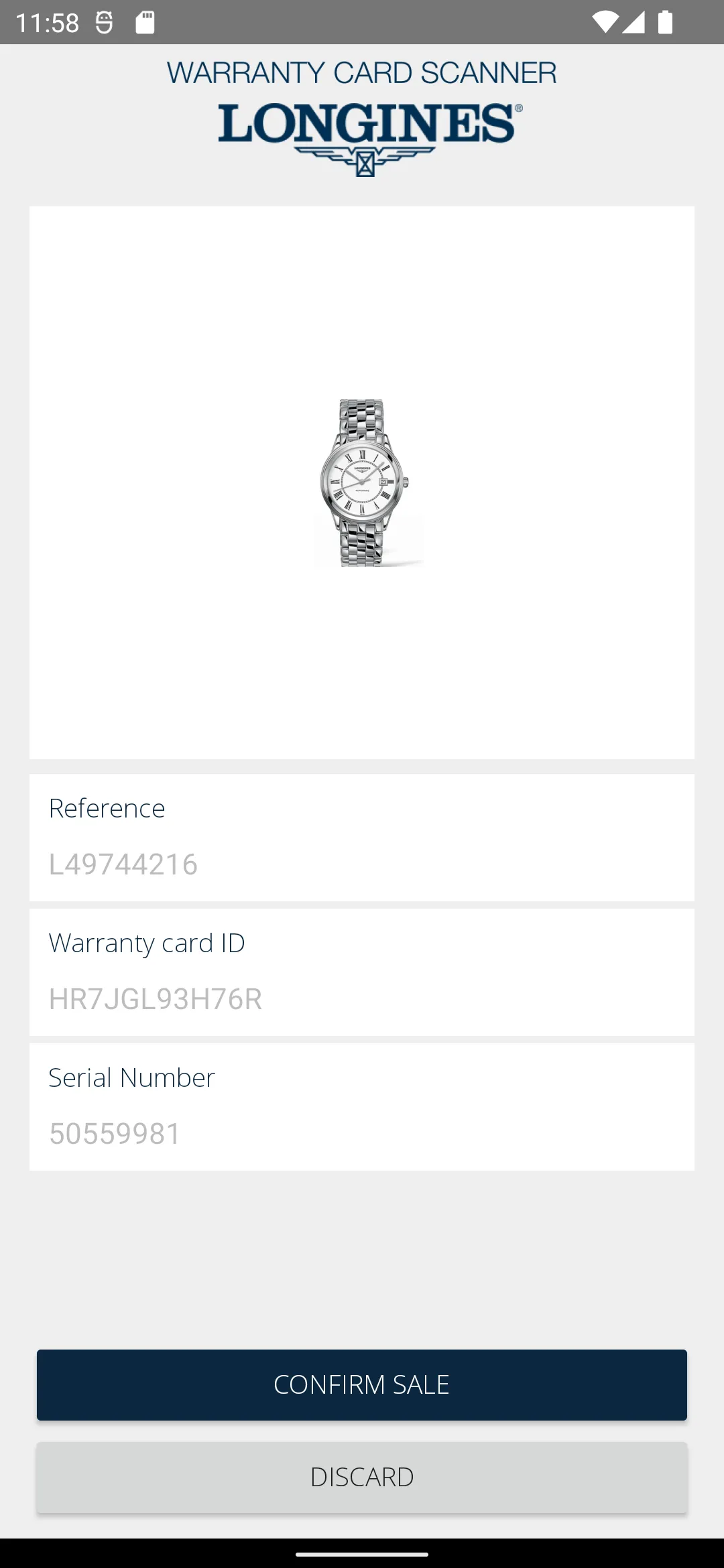 Longines Warranty | Indus Appstore | Screenshot