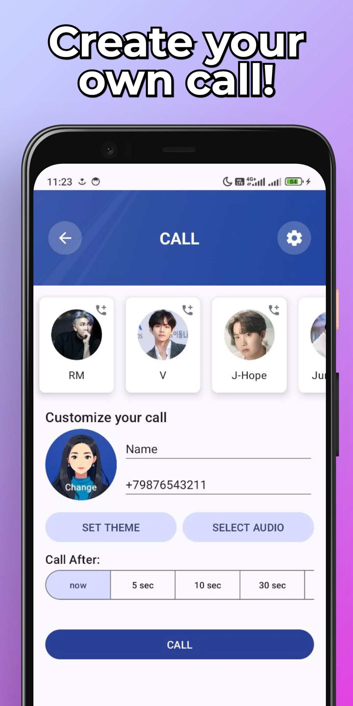 Jungkook KPop Fake Call & Chat | Indus Appstore | Screenshot