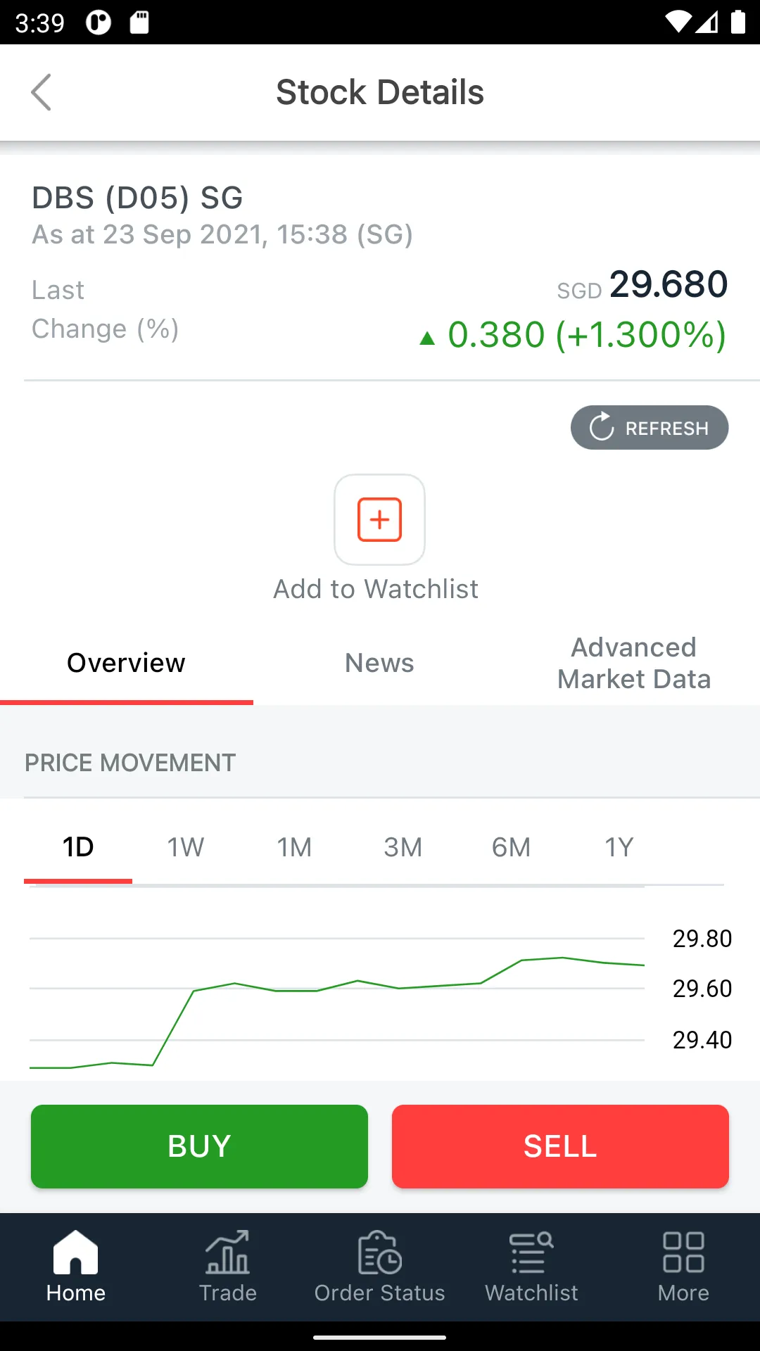 DBSV mTrading Singapore | Indus Appstore | Screenshot