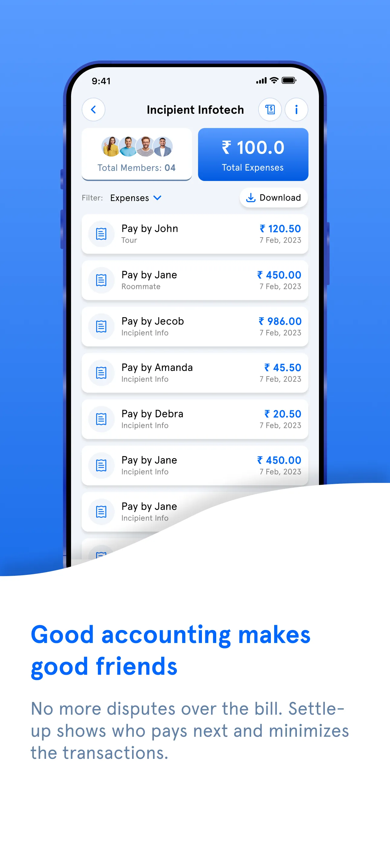 Group Cost Split | Indus Appstore | Screenshot