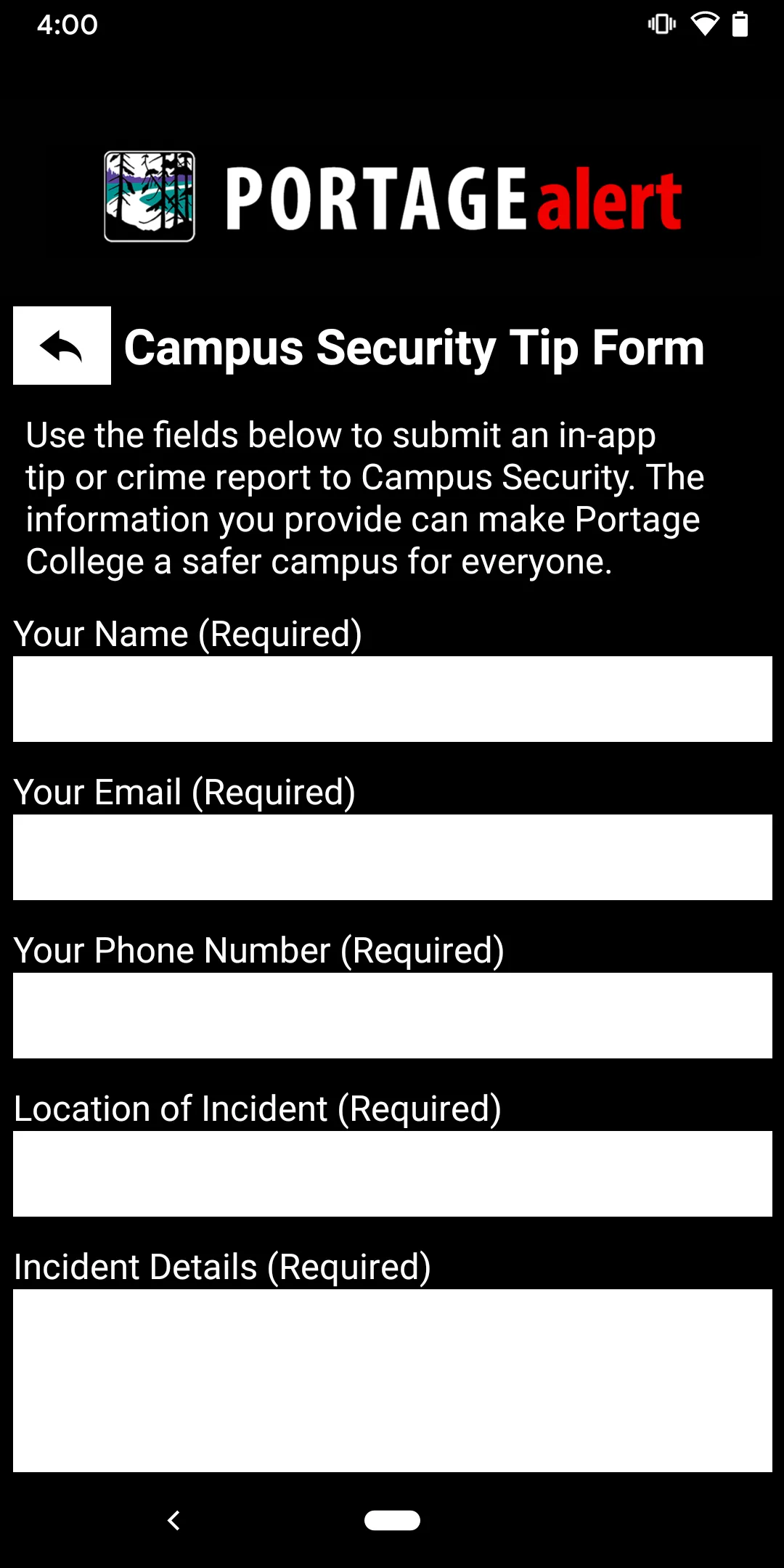 Portage Alert | Indus Appstore | Screenshot