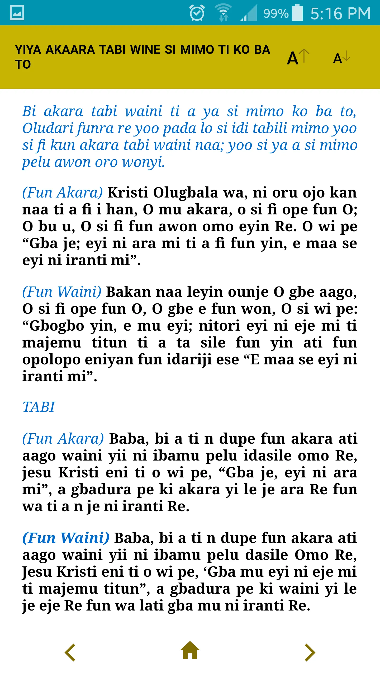 Yoruba Liturgy (CONAC) | Indus Appstore | Screenshot