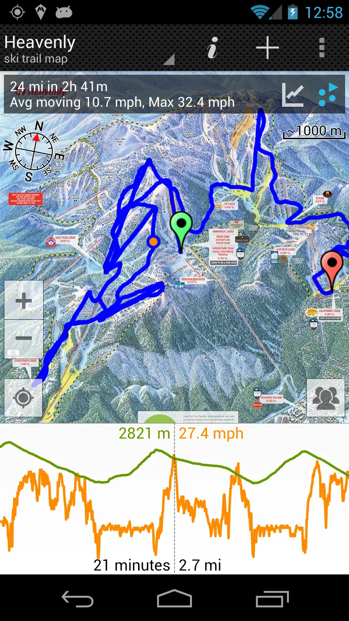 GPS on ski map | Indus Appstore | Screenshot