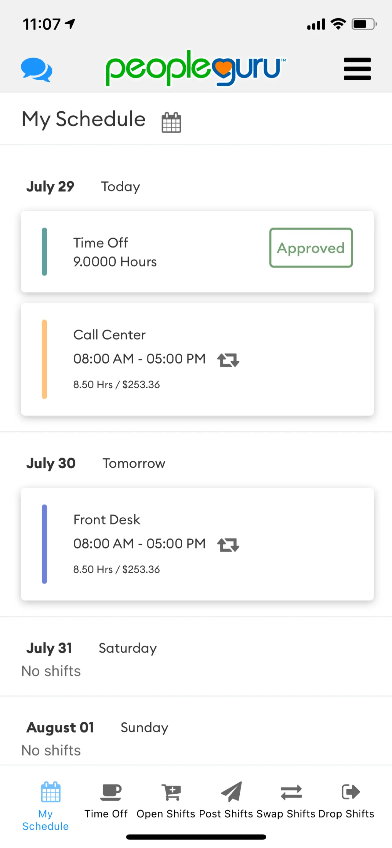 PeopleGuru Employee | Indus Appstore | Screenshot