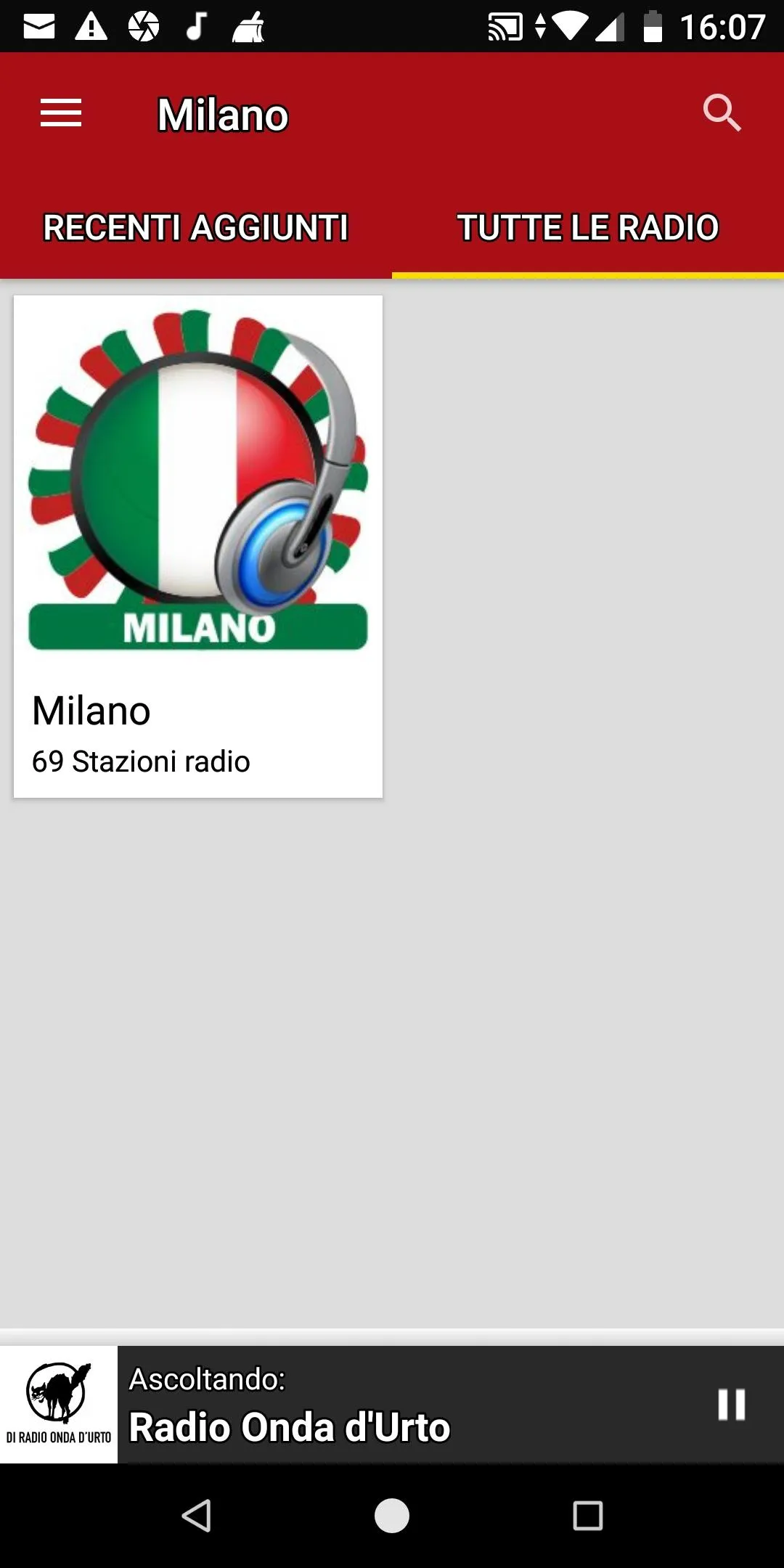 Milan Radio Stations | Indus Appstore | Screenshot