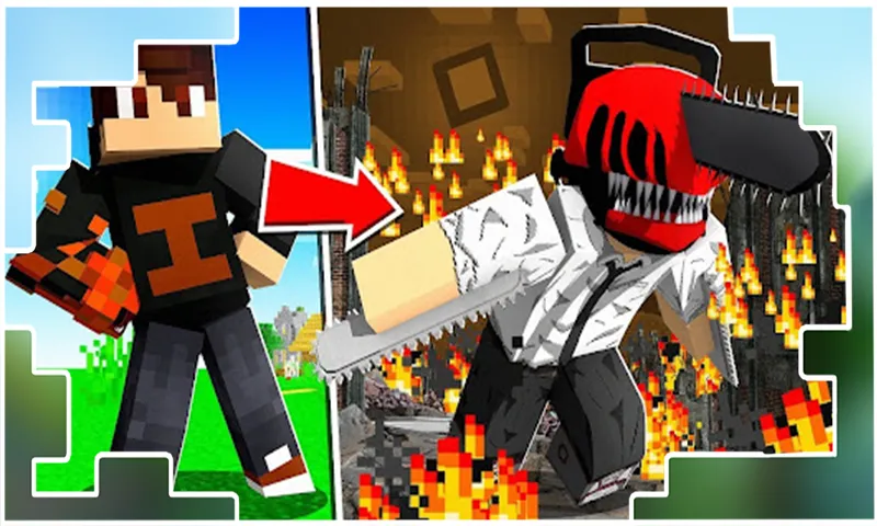 Chainsaw Man Mod MInecraft PE | Indus Appstore | Screenshot
