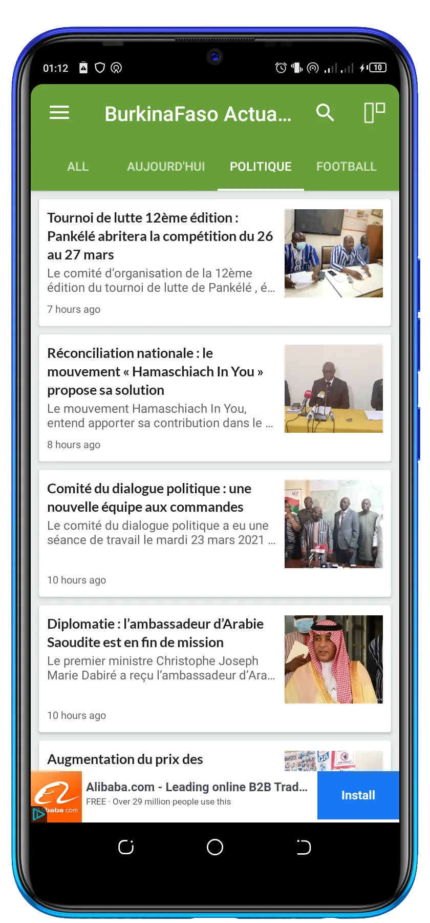 Burkina Faso News. | Indus Appstore | Screenshot