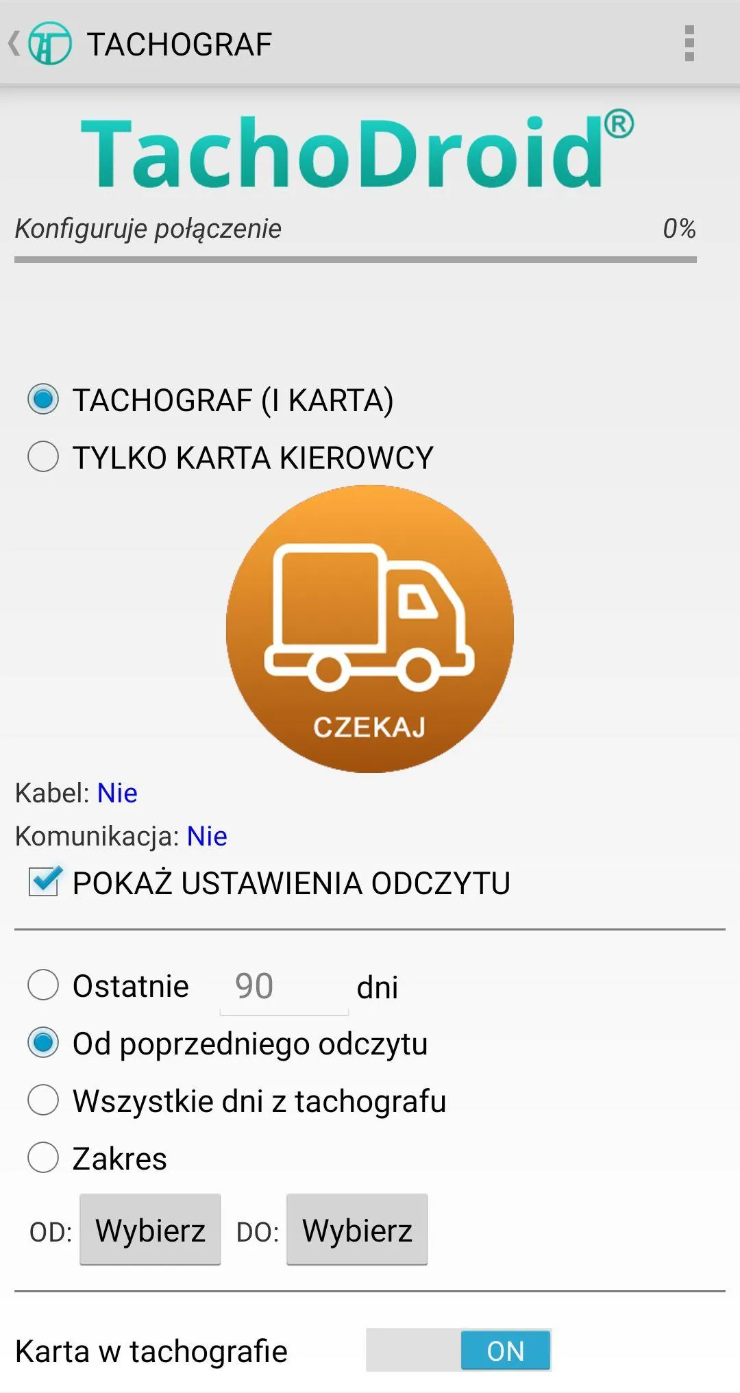 TachoDroid - czytnik tachograf | Indus Appstore | Screenshot