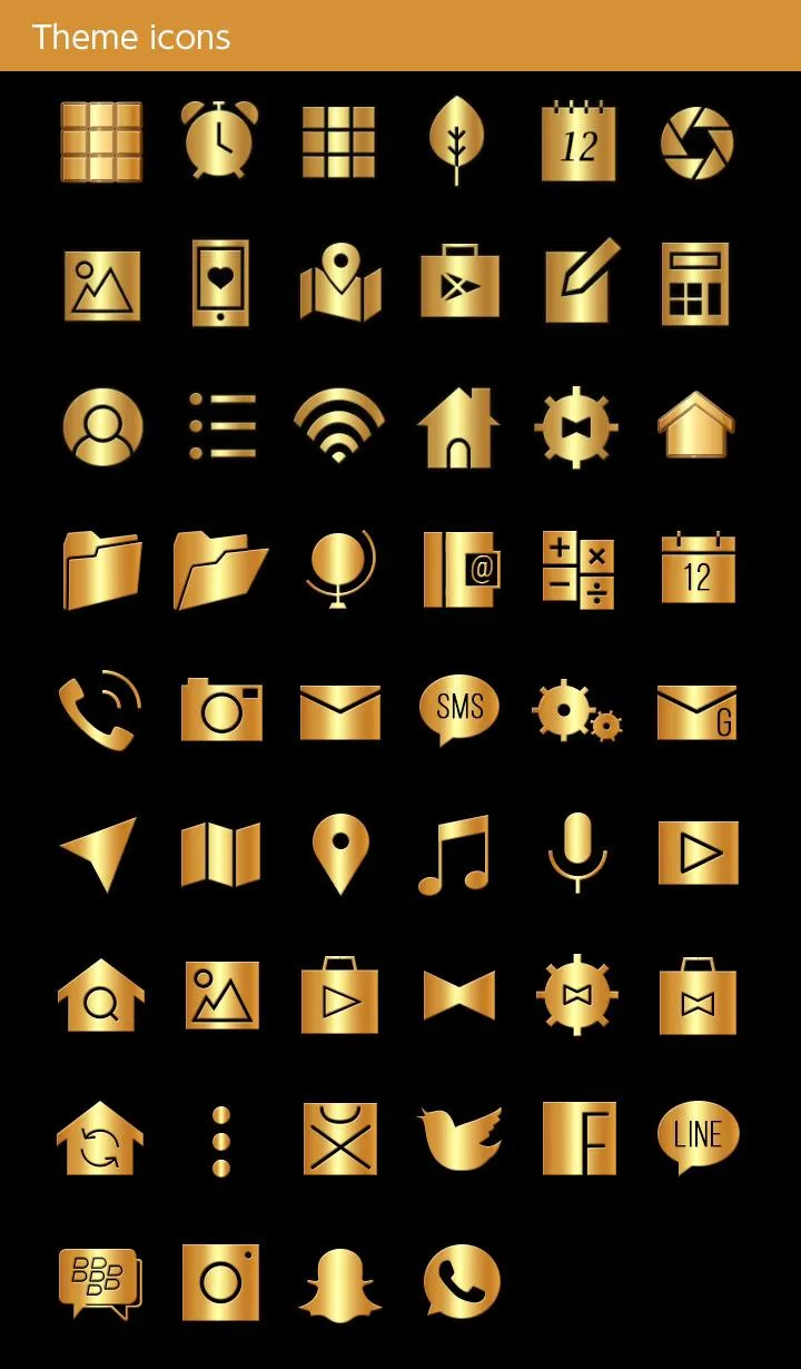 Gold +HOME Theme | Indus Appstore | Screenshot