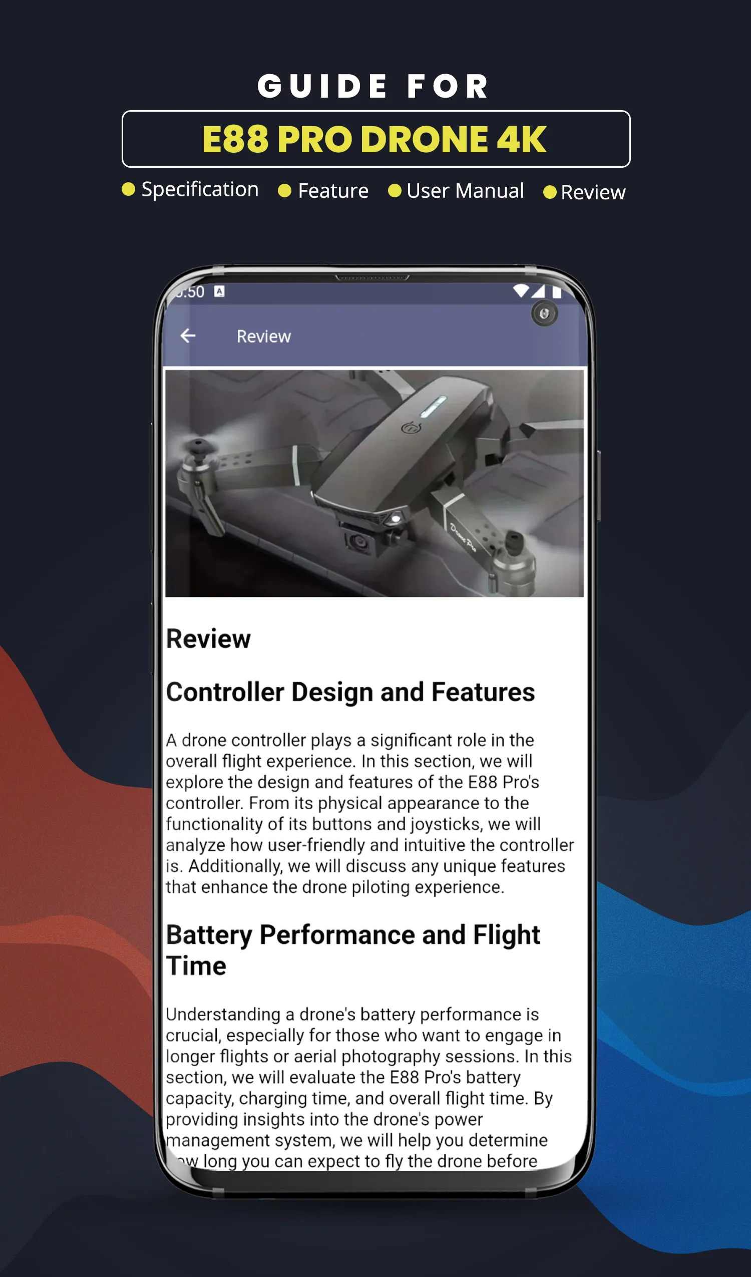 e88 Pro Drone 4K App Guide | Indus Appstore | Screenshot