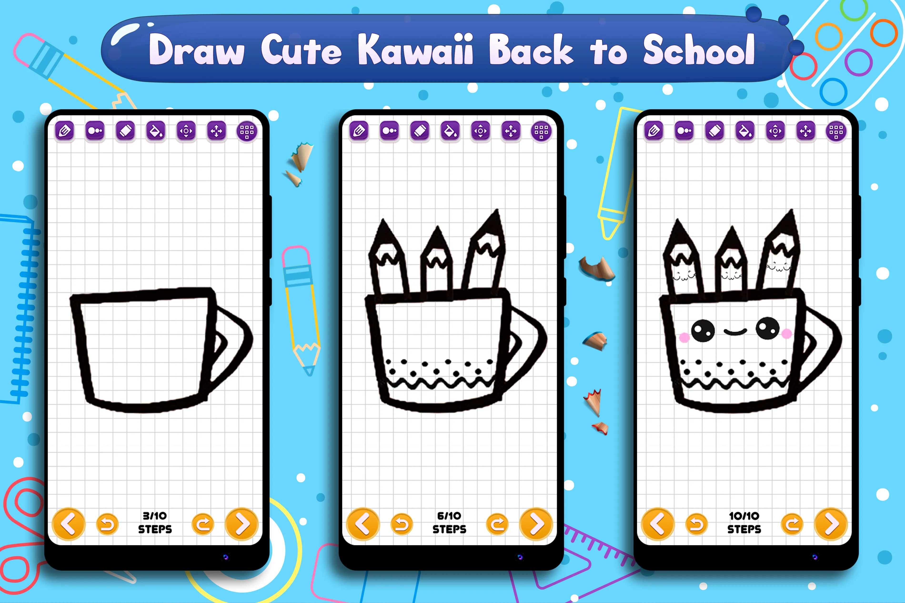 Learn to Draw School Supplies | Indus Appstore | Screenshot