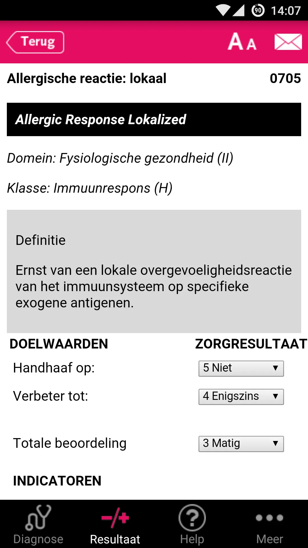 Verpleegkundige zorgresultaten | Indus Appstore | Screenshot