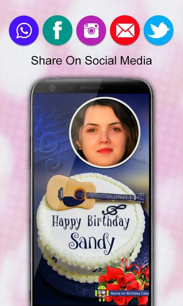 Name & Photo On Birthday Cake | Indus Appstore | Screenshot