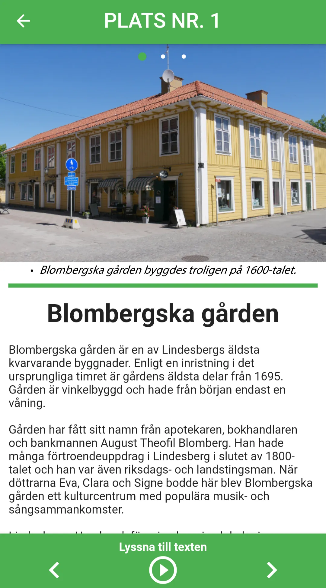 Historiska Lindesberg | Indus Appstore | Screenshot