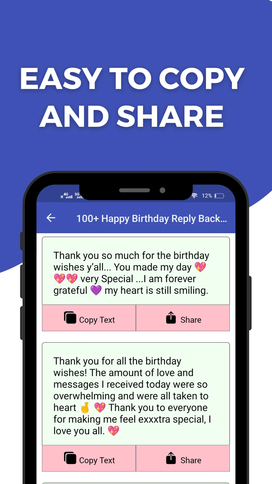 Birthday Wishes Reply Messages | Indus Appstore | Screenshot