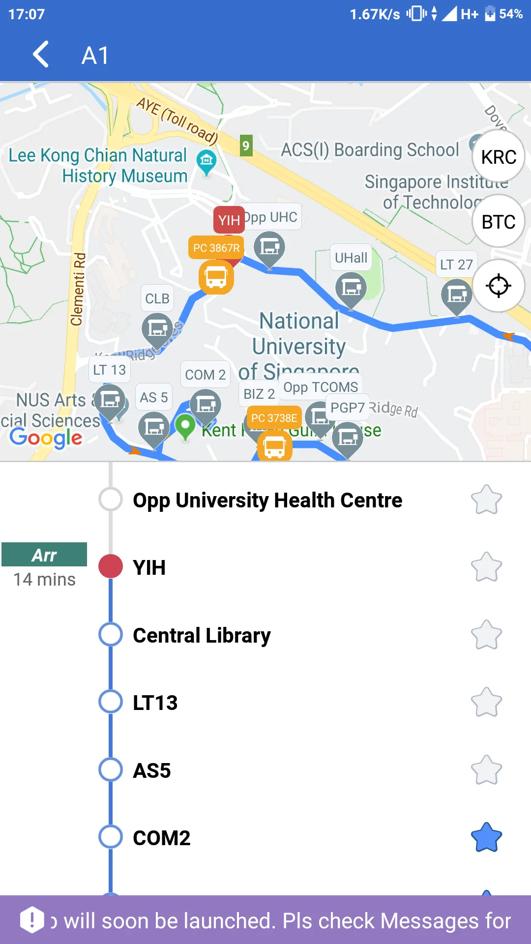 NUS NextBus | Indus Appstore | Screenshot