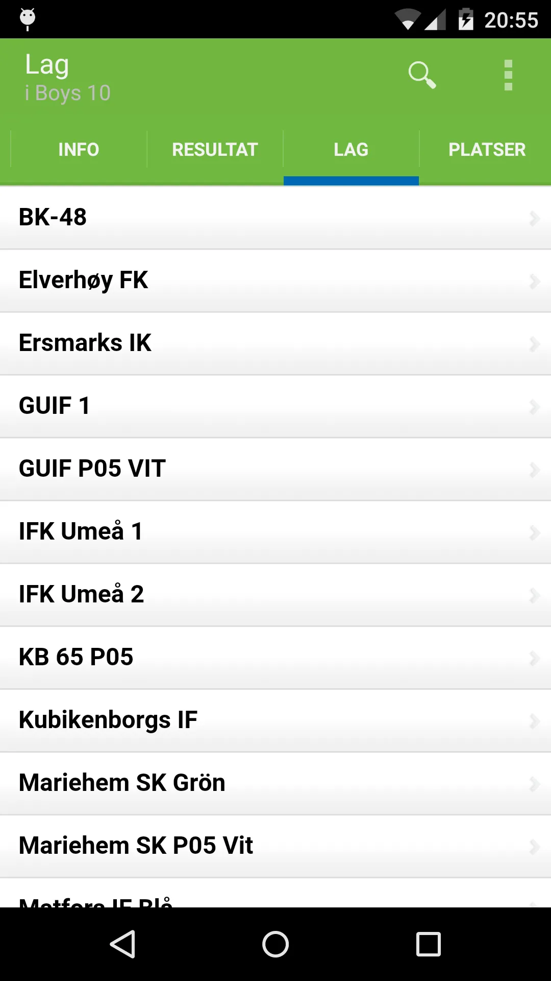 Umeå Fotbollsfestival | Indus Appstore | Screenshot