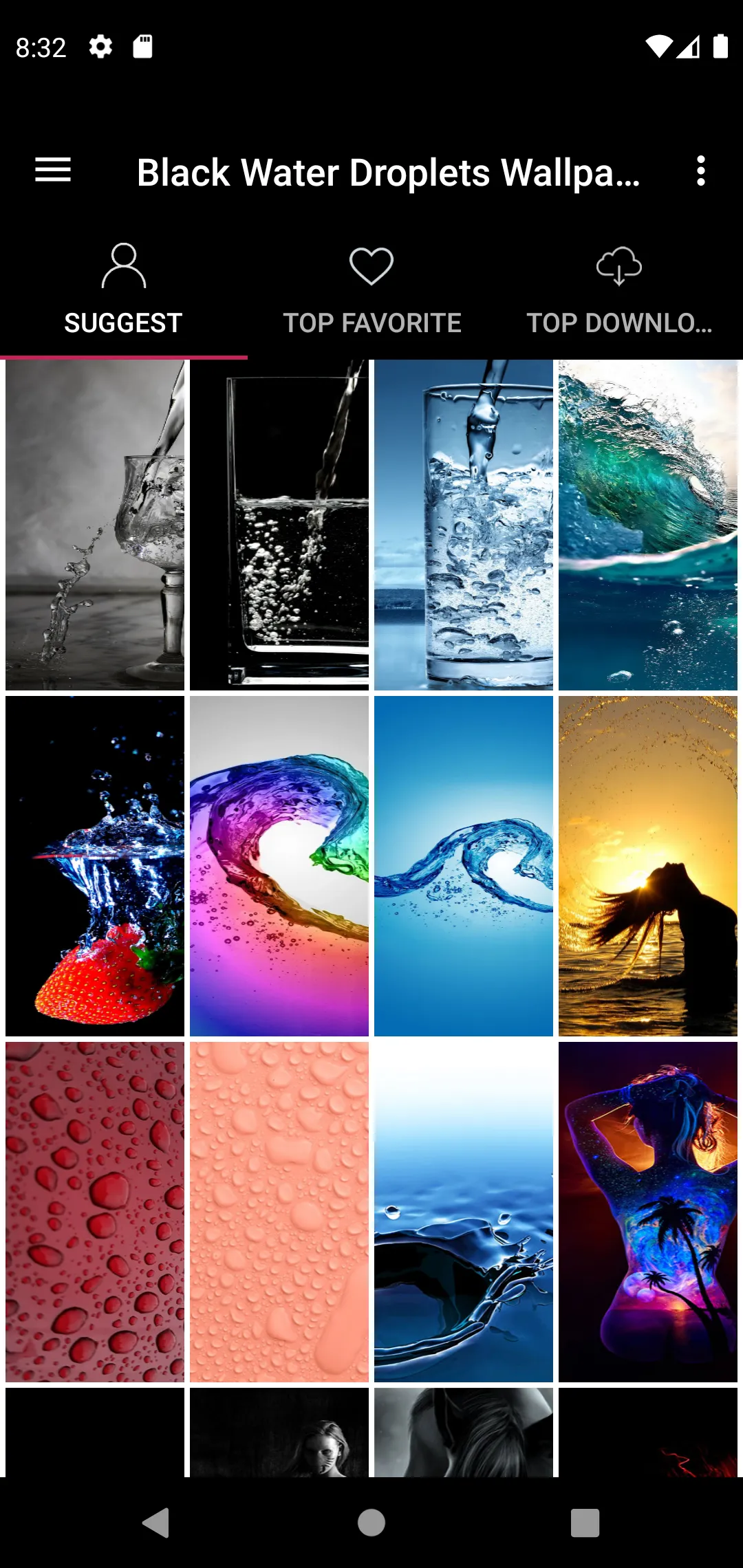 Black Water Droplets Wallpaper | Indus Appstore | Screenshot