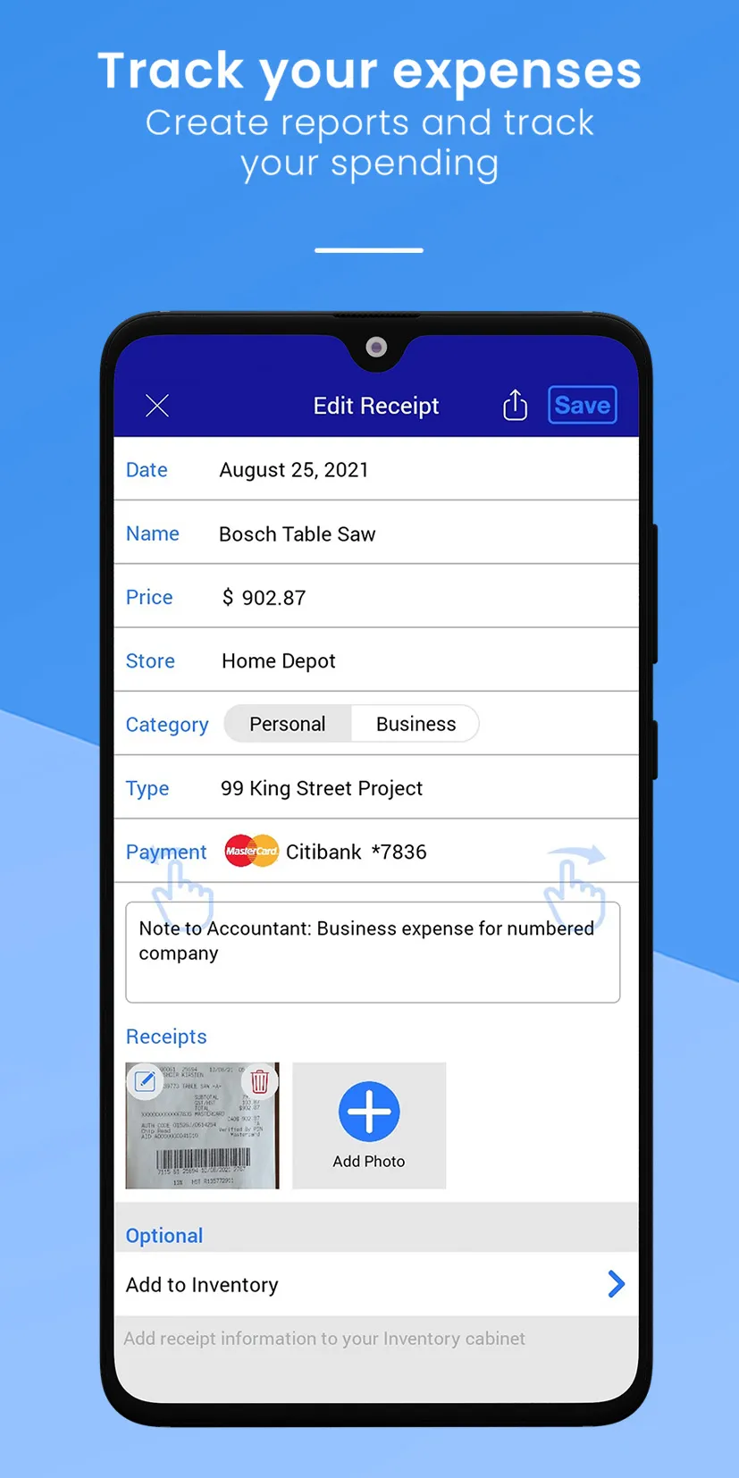 Categorizr: Receipt Scanner | Indus Appstore | Screenshot