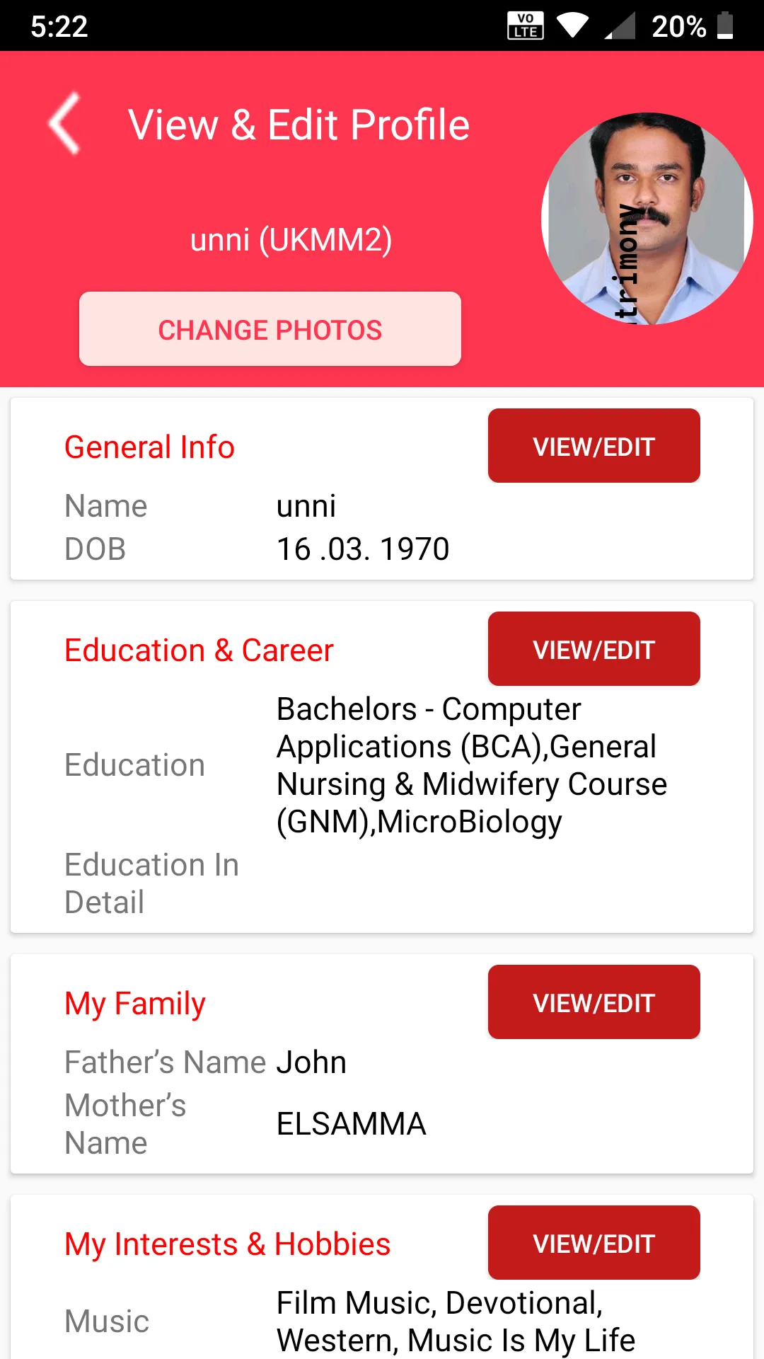 UK Malayali Matrimony | Indus Appstore | Screenshot