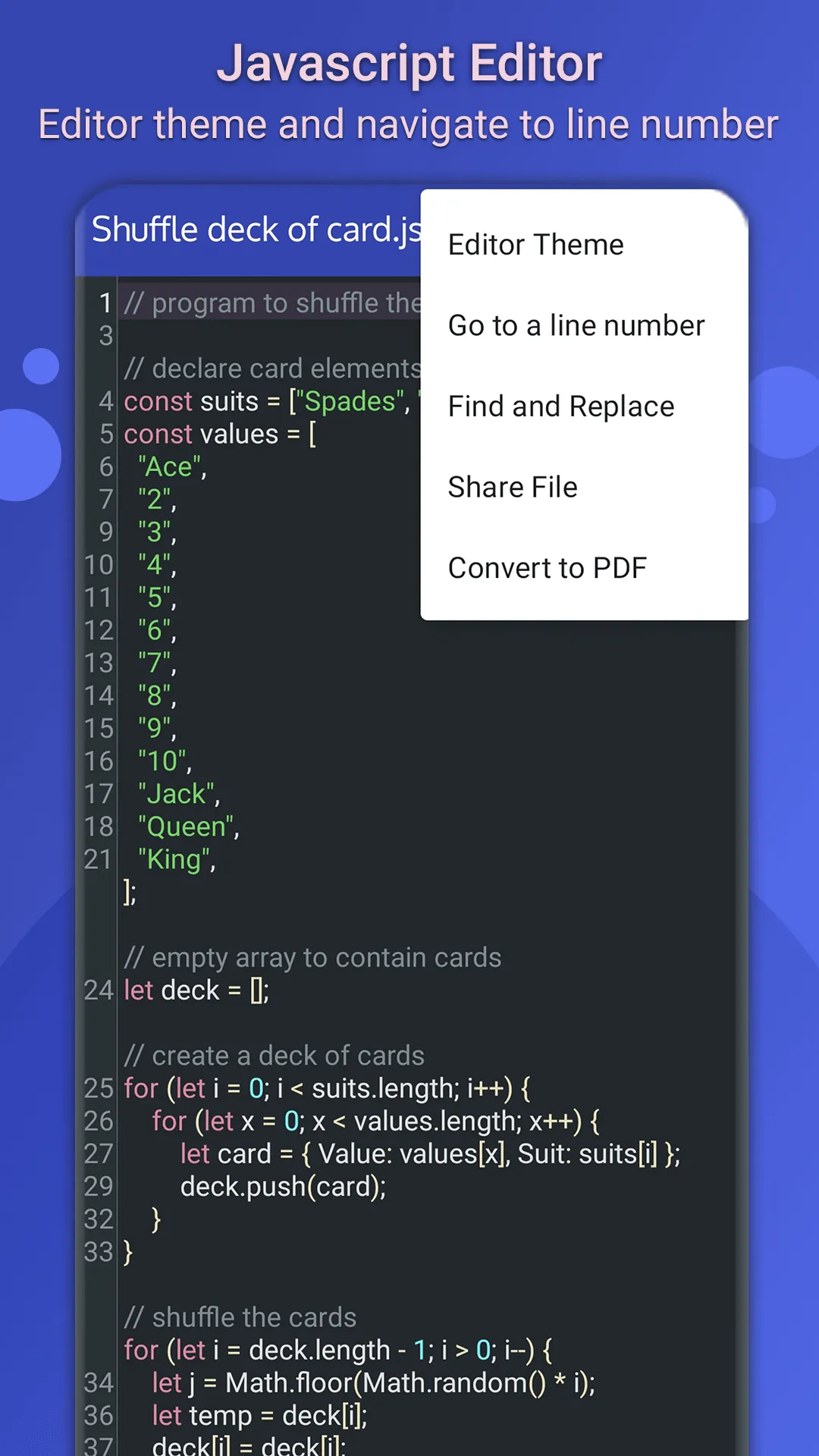 JavaScript Viewer: JS Editor | Indus Appstore | Screenshot