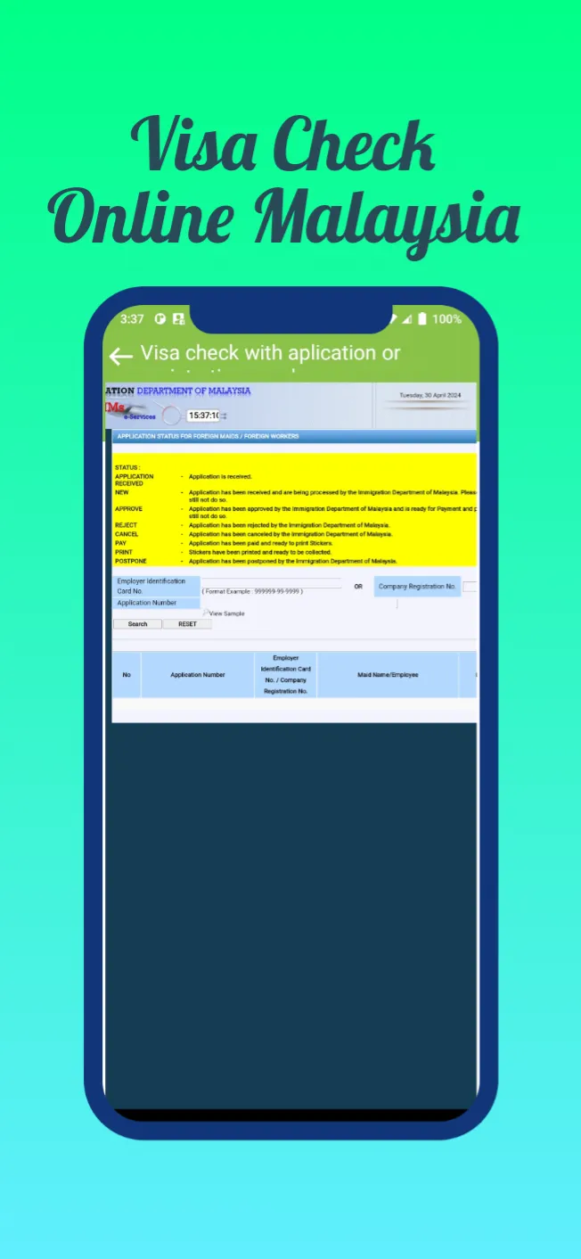 Visa Check Online Malaysia:2.0 | Indus Appstore | Screenshot