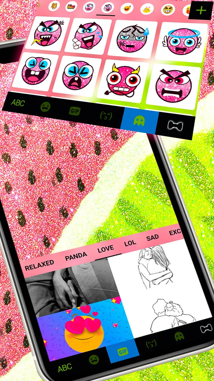 Glitter Watermelon Keyboard Ba | Indus Appstore | Screenshot