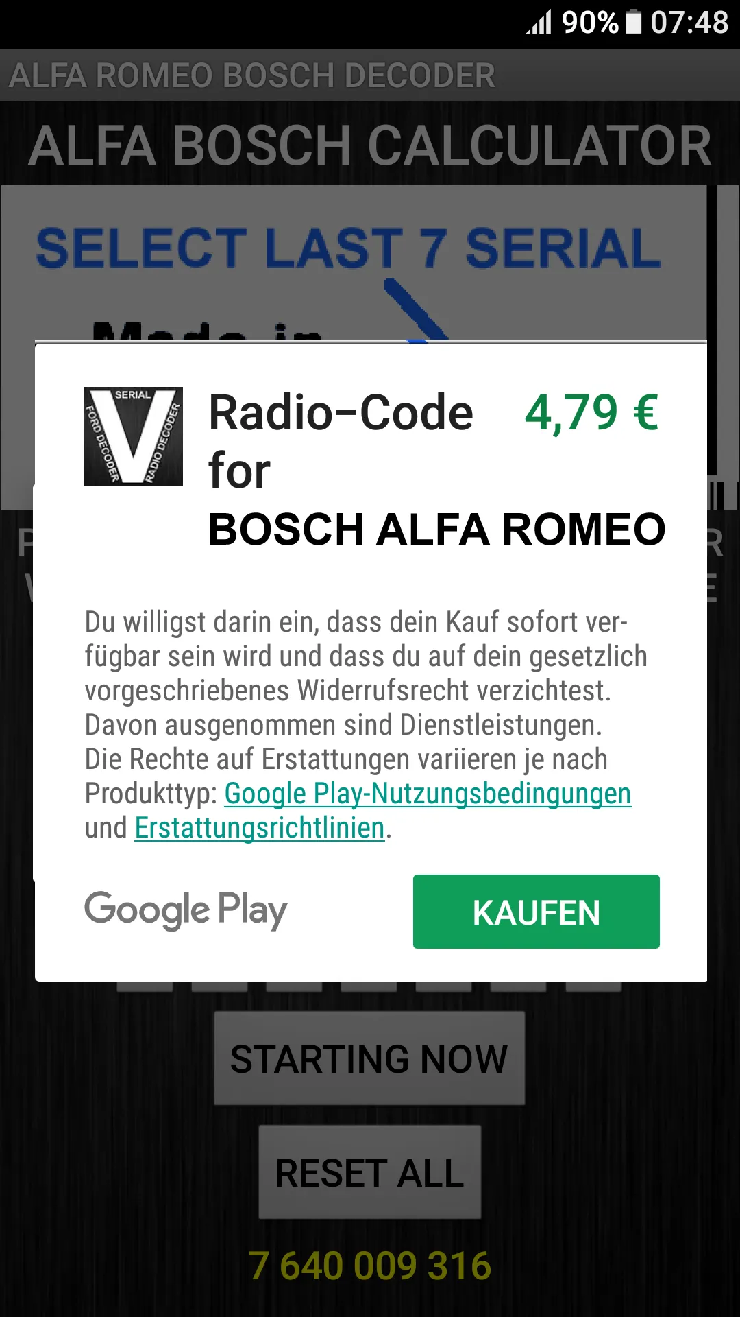 Bosch Alfa Romeo Radio Code | Indus Appstore | Screenshot