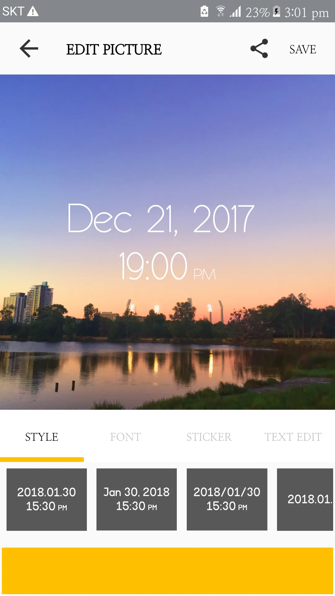 Timing - Time stamp & camera | Indus Appstore | Screenshot