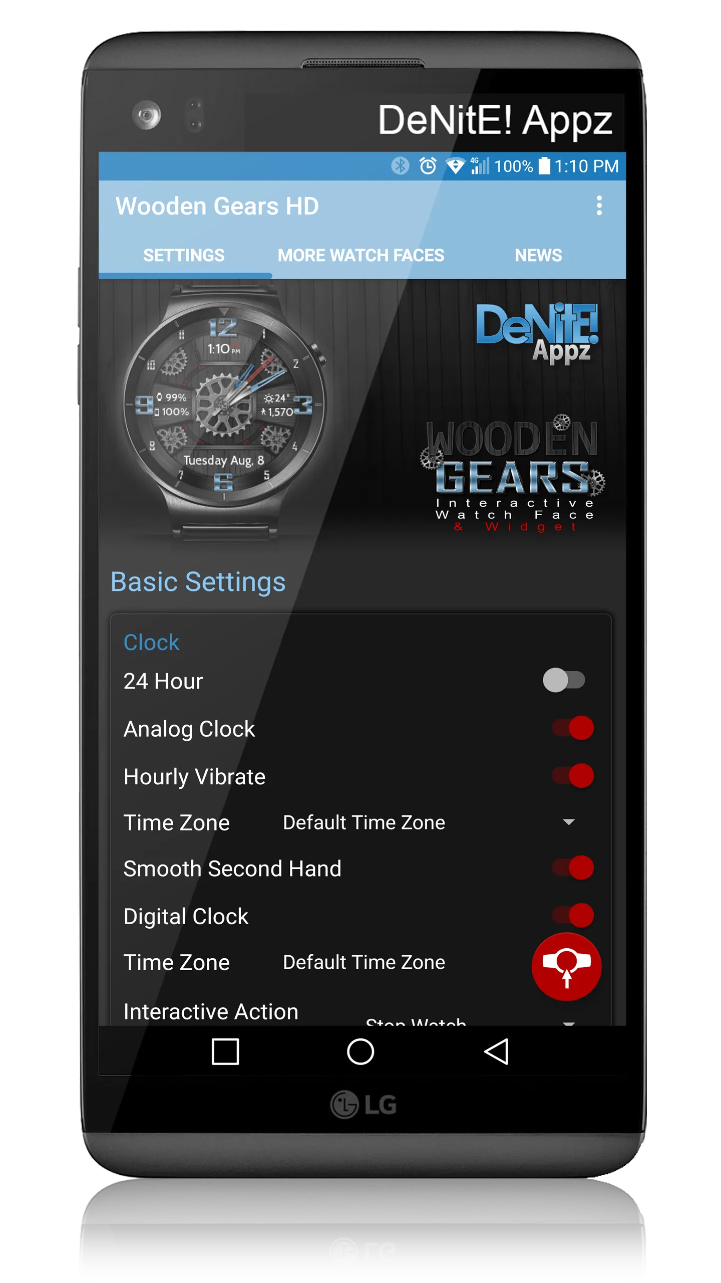 Wooden Gears HD Watch Face | Indus Appstore | Screenshot