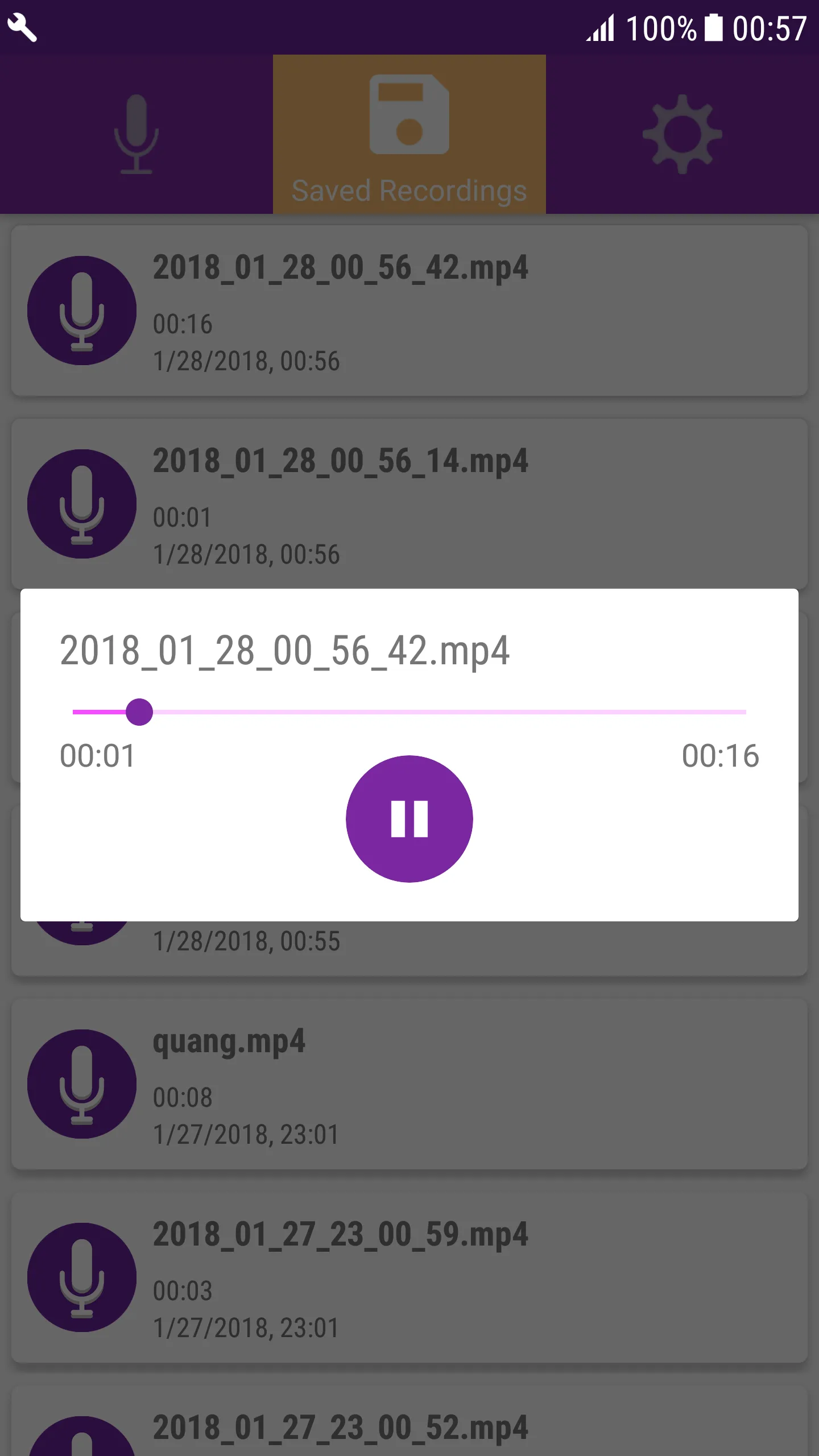 Quick Audio Recorder On Backgr | Indus Appstore | Screenshot