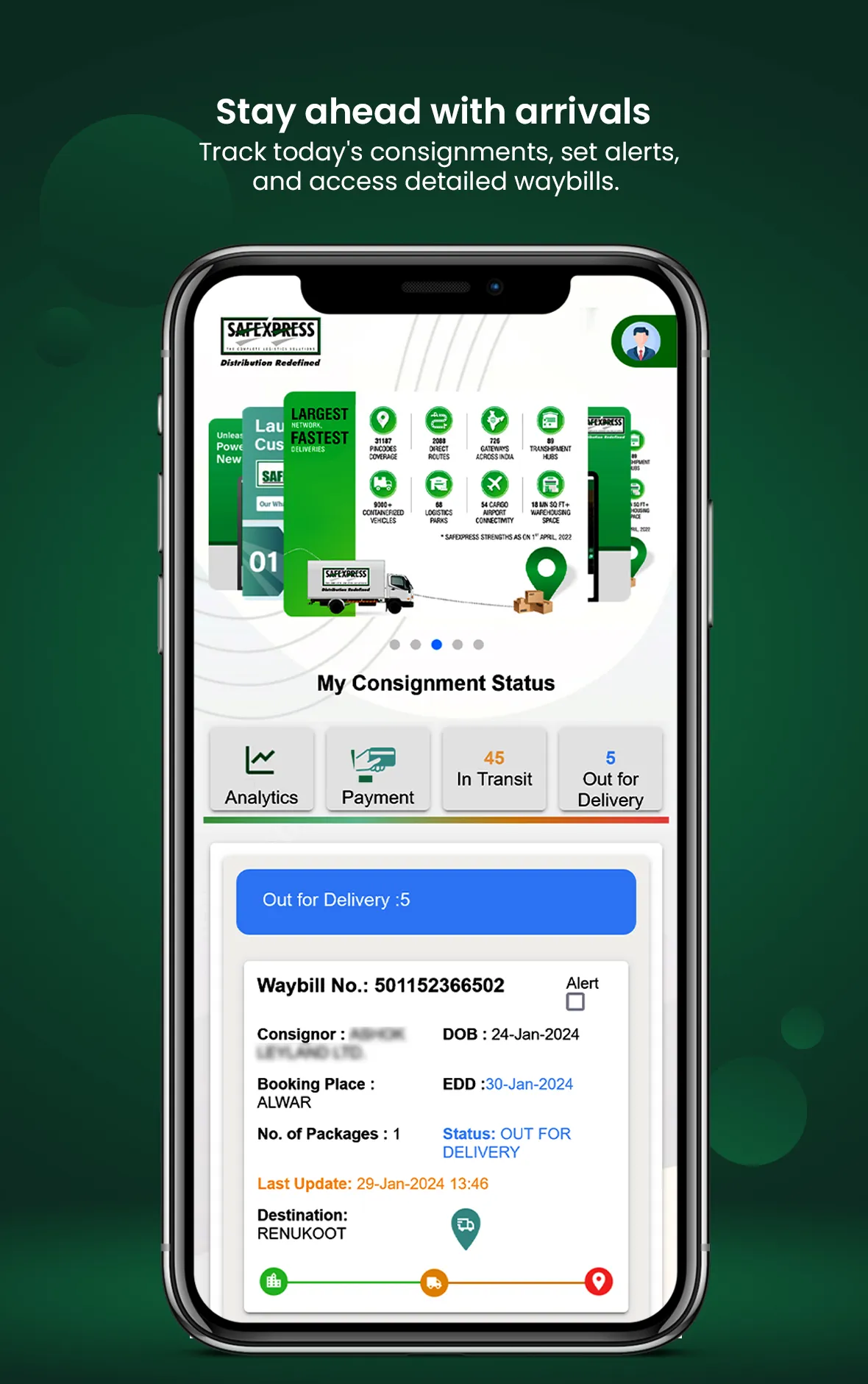 Safexpress Consignee APP | Indus Appstore | Screenshot