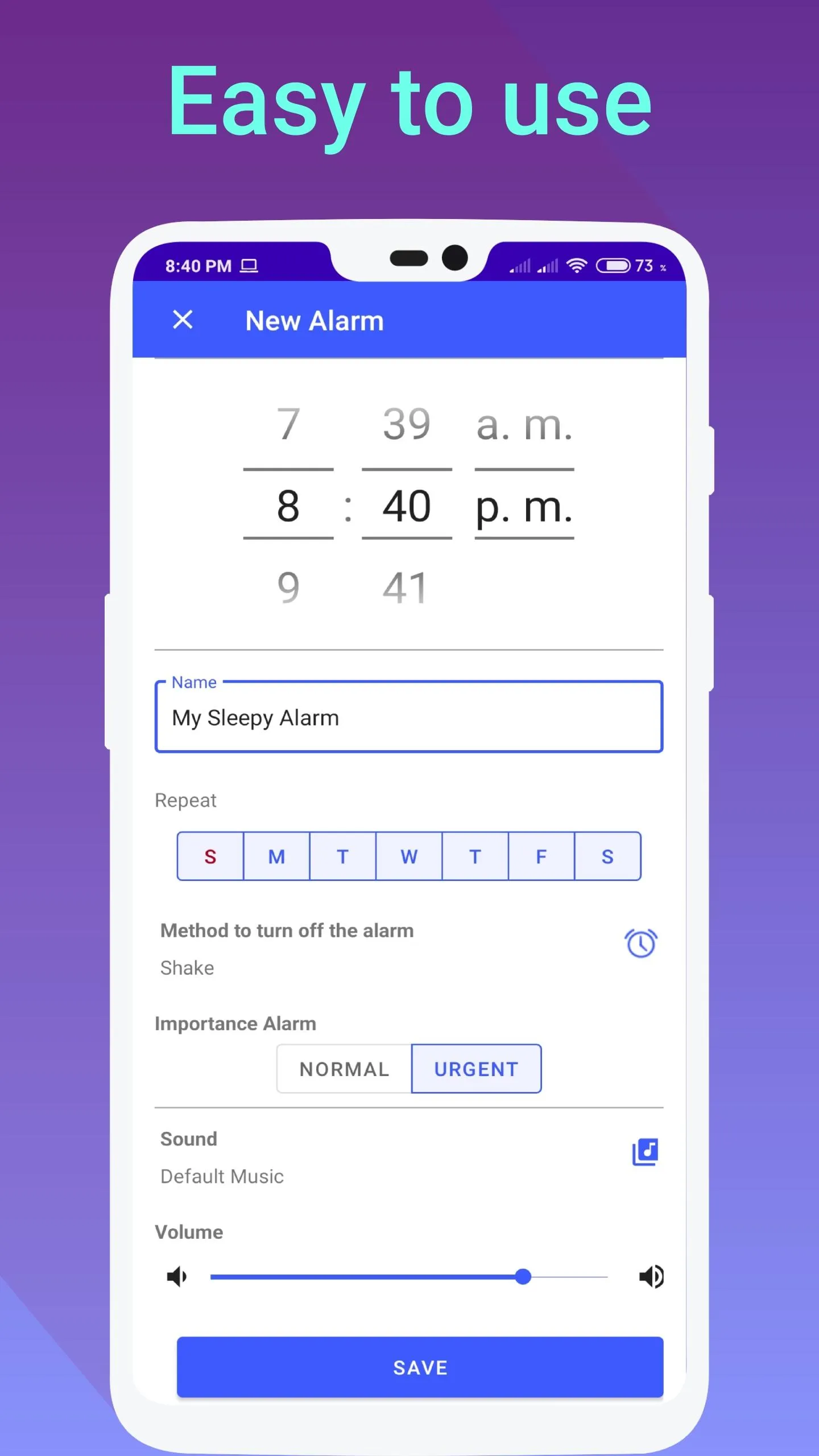 Sleepy alarm : clock reminder | Indus Appstore | Screenshot