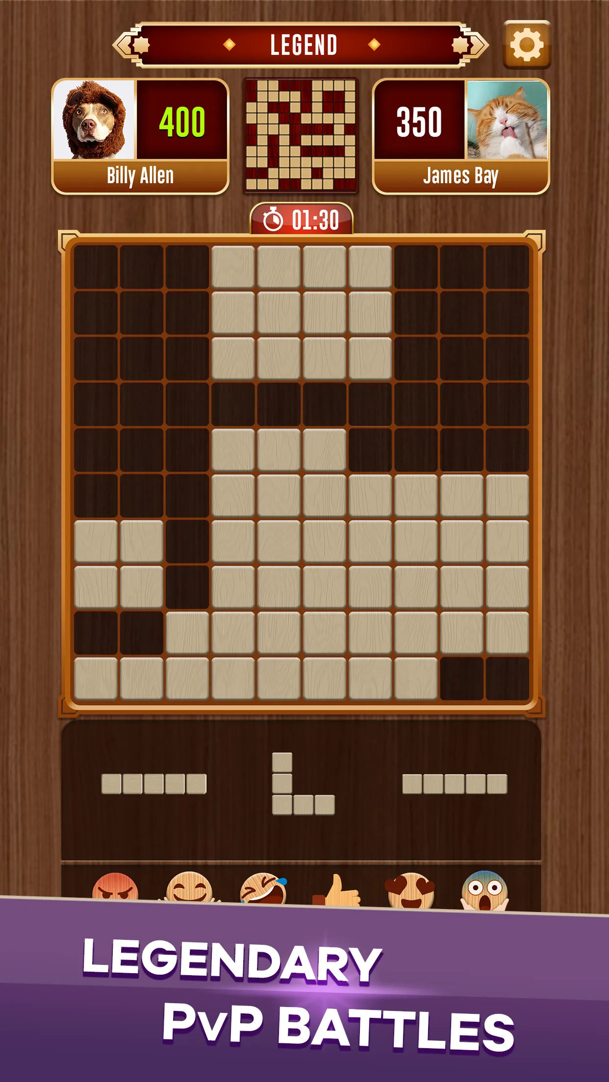 Woody Battle Block Puzzle Dual | Indus Appstore | Screenshot