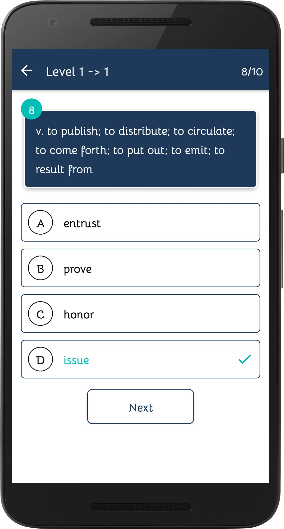 English Quiz - Test Vocabulary | Indus Appstore | Screenshot