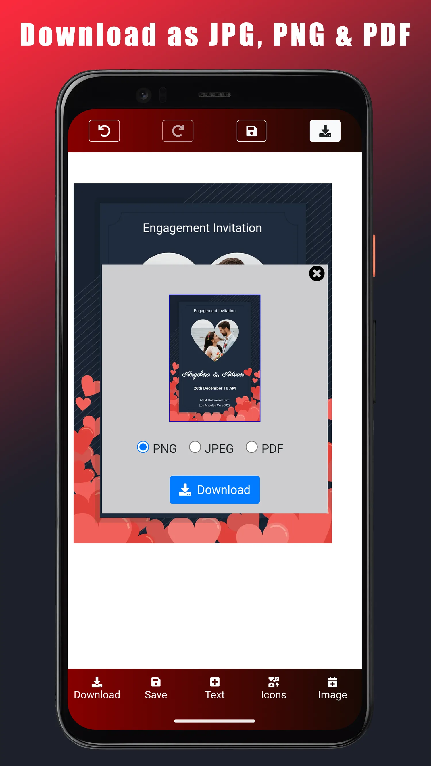 Engagement Invitation Card | Indus Appstore | Screenshot