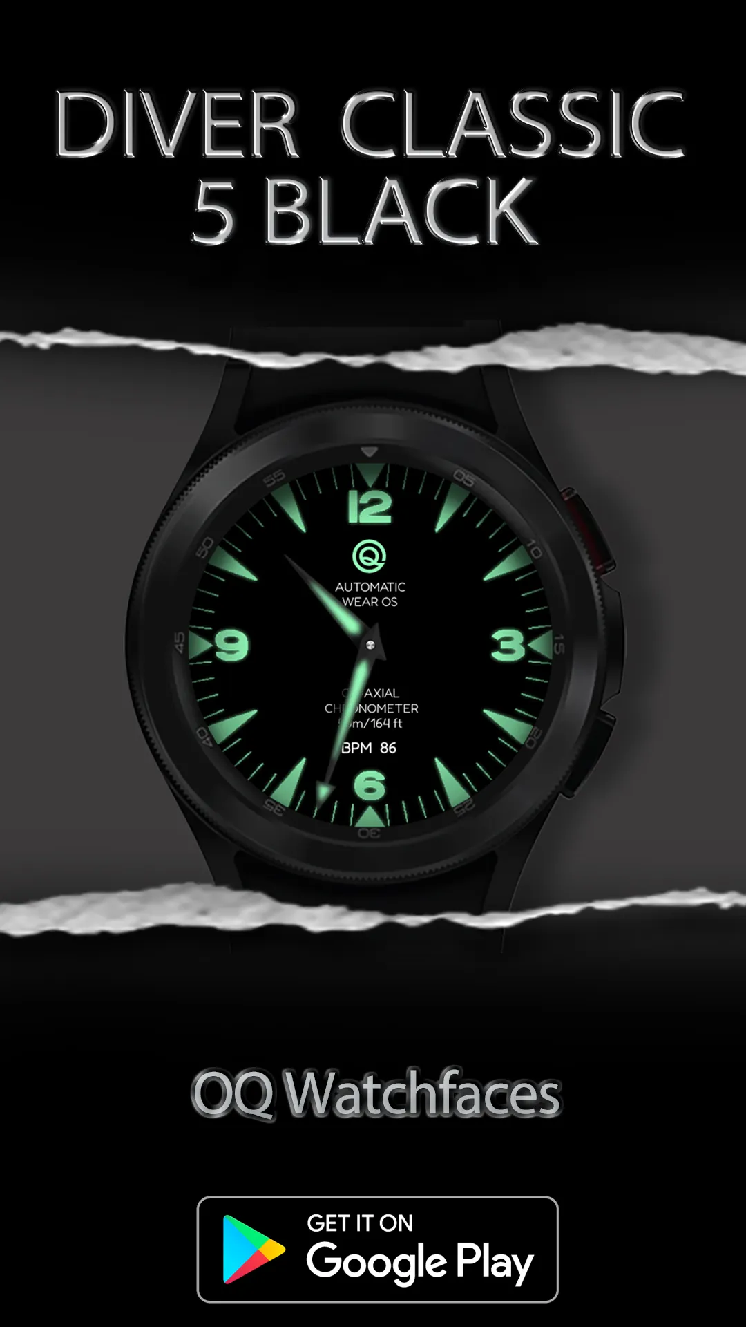 Diver 5 Black For Wear OS 4 | Indus Appstore | Screenshot