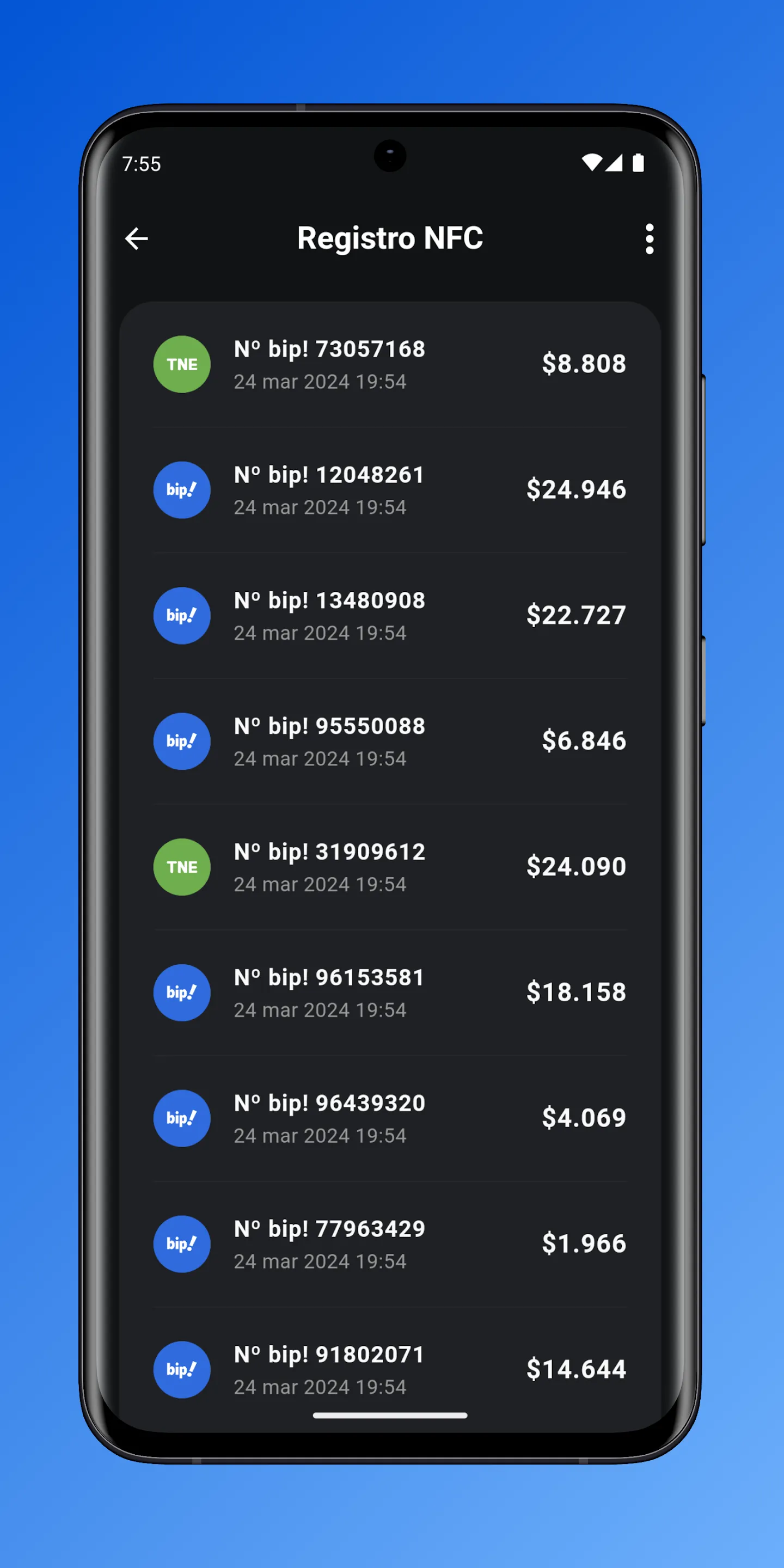 Zaldo: NFC bip card balance | Indus Appstore | Screenshot