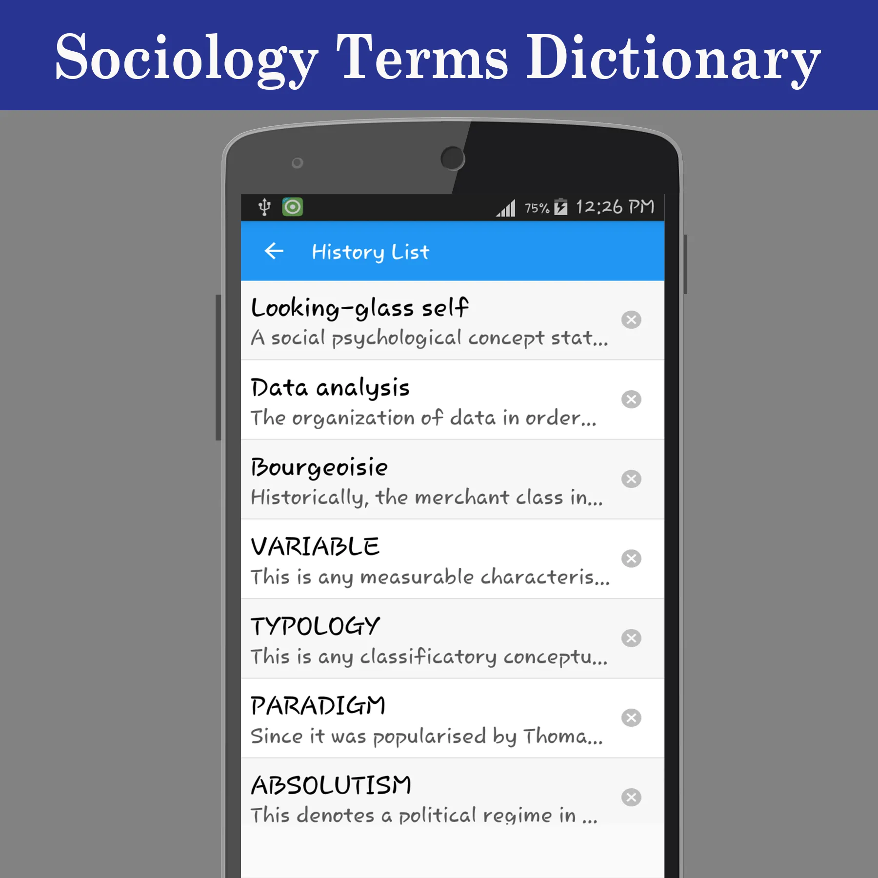 Sociology Terms Dictionary | Indus Appstore | Screenshot