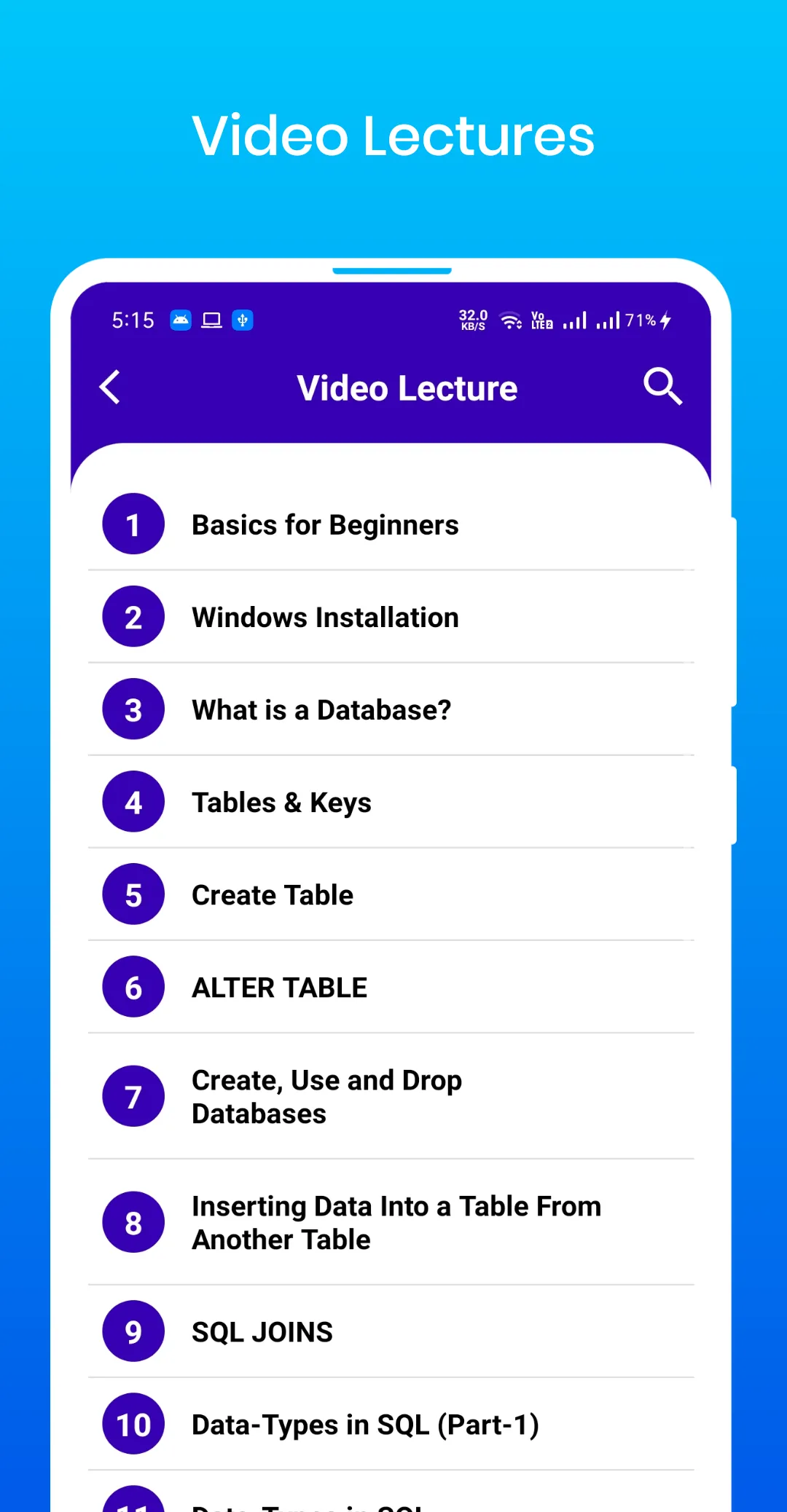 Learn SQL | Indus Appstore | Screenshot