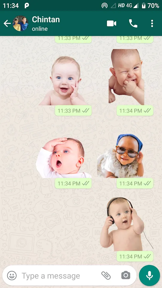 Cute Baby Stickers | Indus Appstore | Screenshot