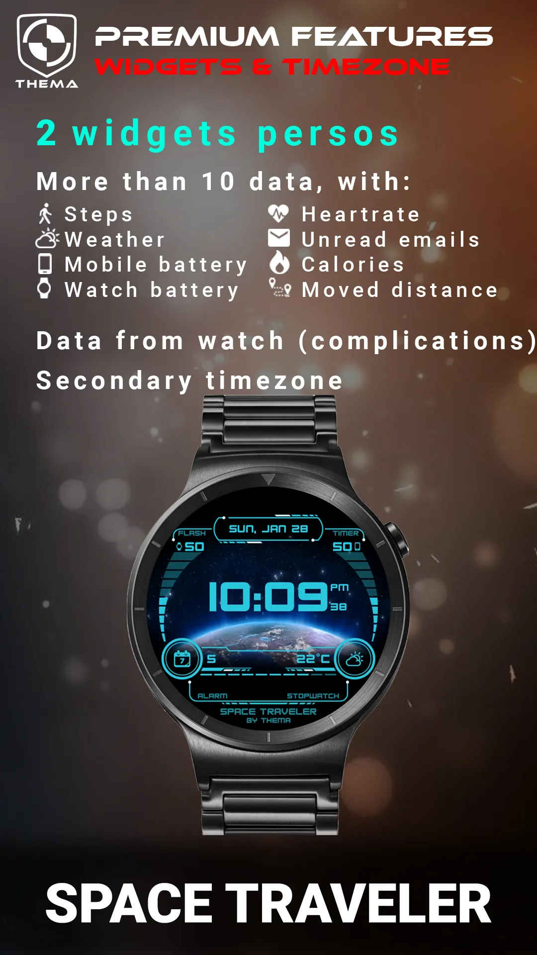 Space Traveler Watch Face | Indus Appstore | Screenshot