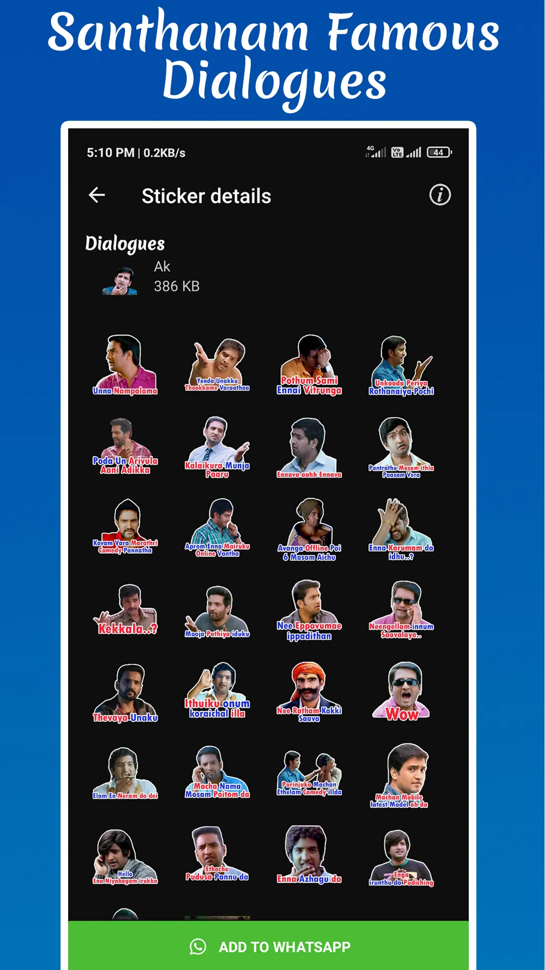 Tamil Stickers for WhatsApp | Indus Appstore | Screenshot