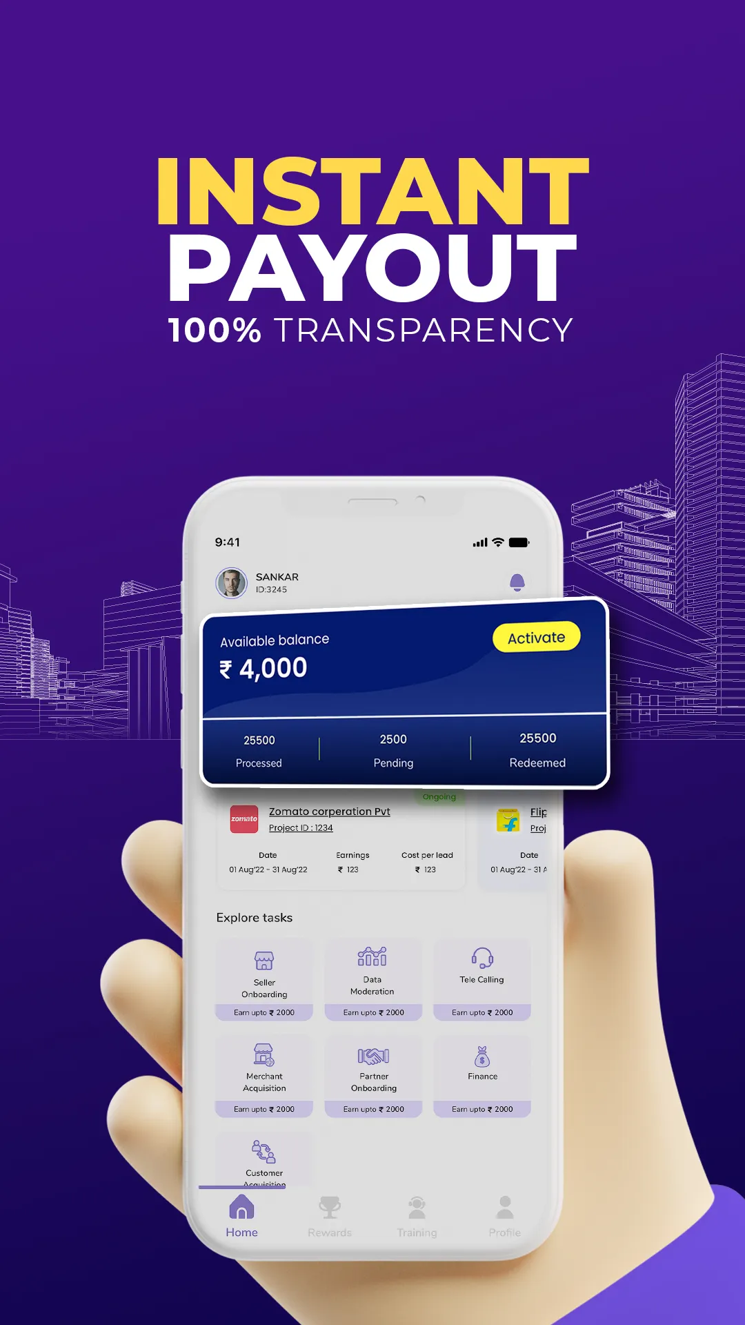 Taskmo: Money Earning App | Indus Appstore | Screenshot