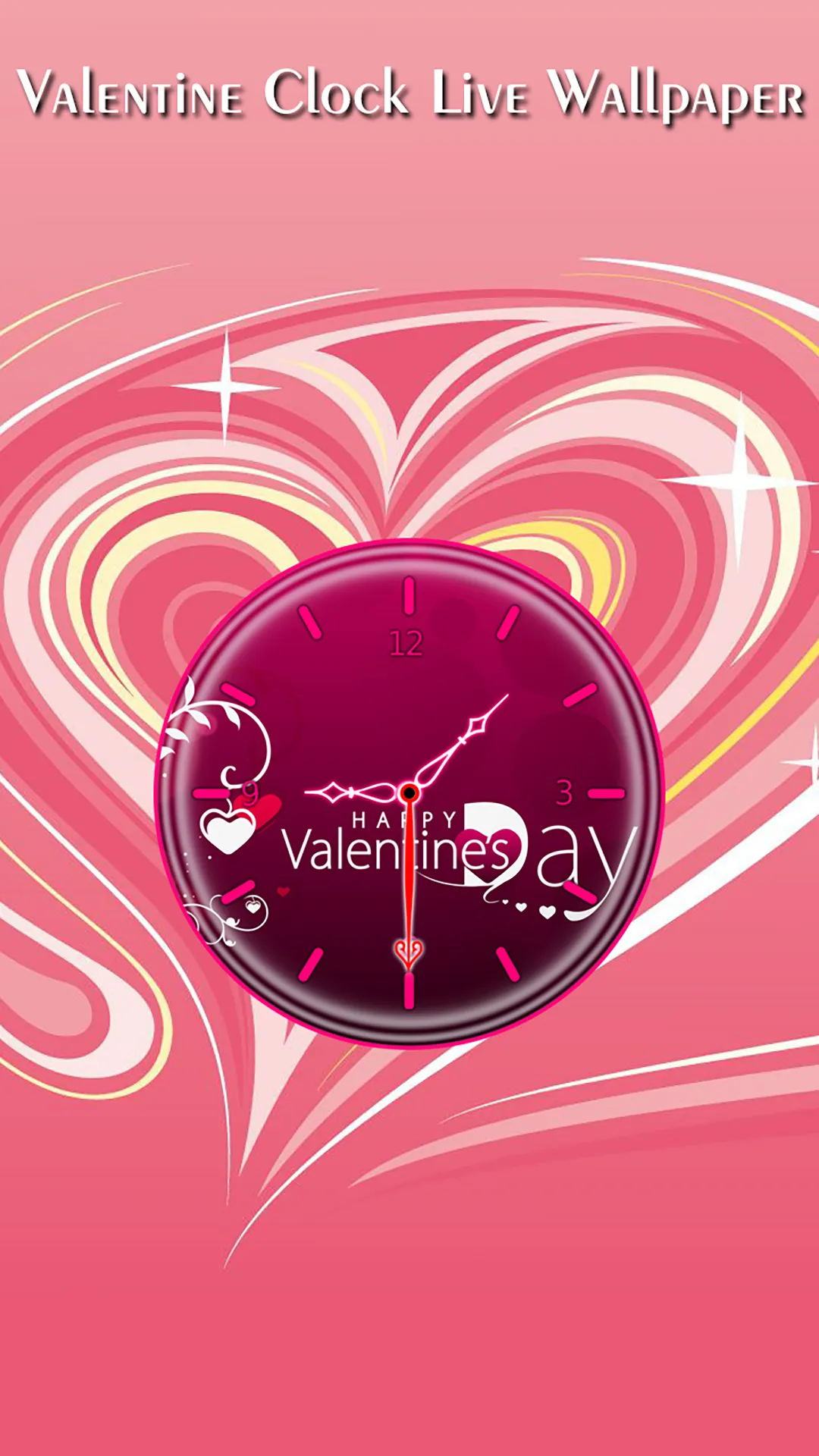 Valentine Clock Live Wallpaper | Indus Appstore | Screenshot